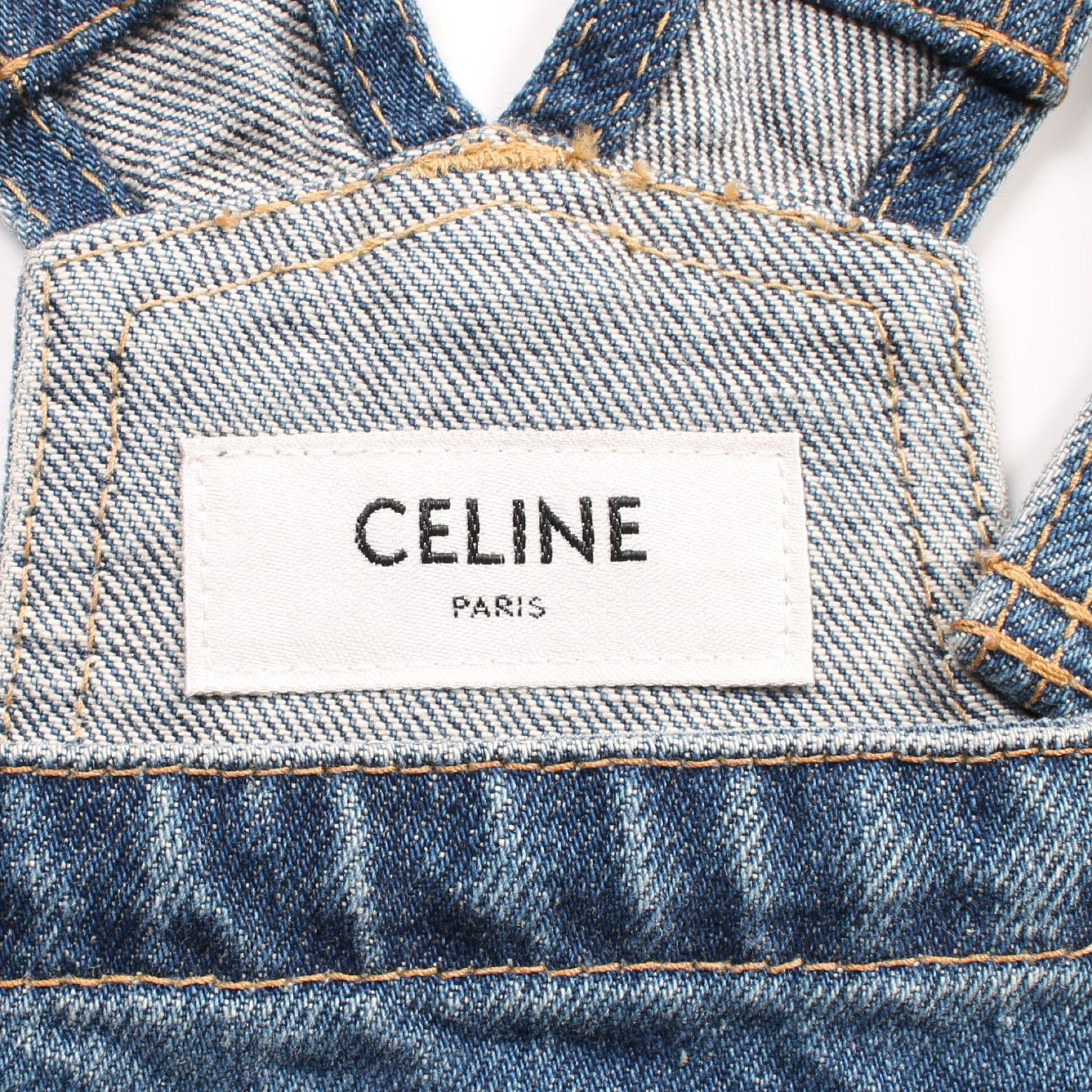 Celine Celine Triomphe One Piece Denim Indigo Blue Damage Processing Size ONE SIZE - 3 Thumbnail
