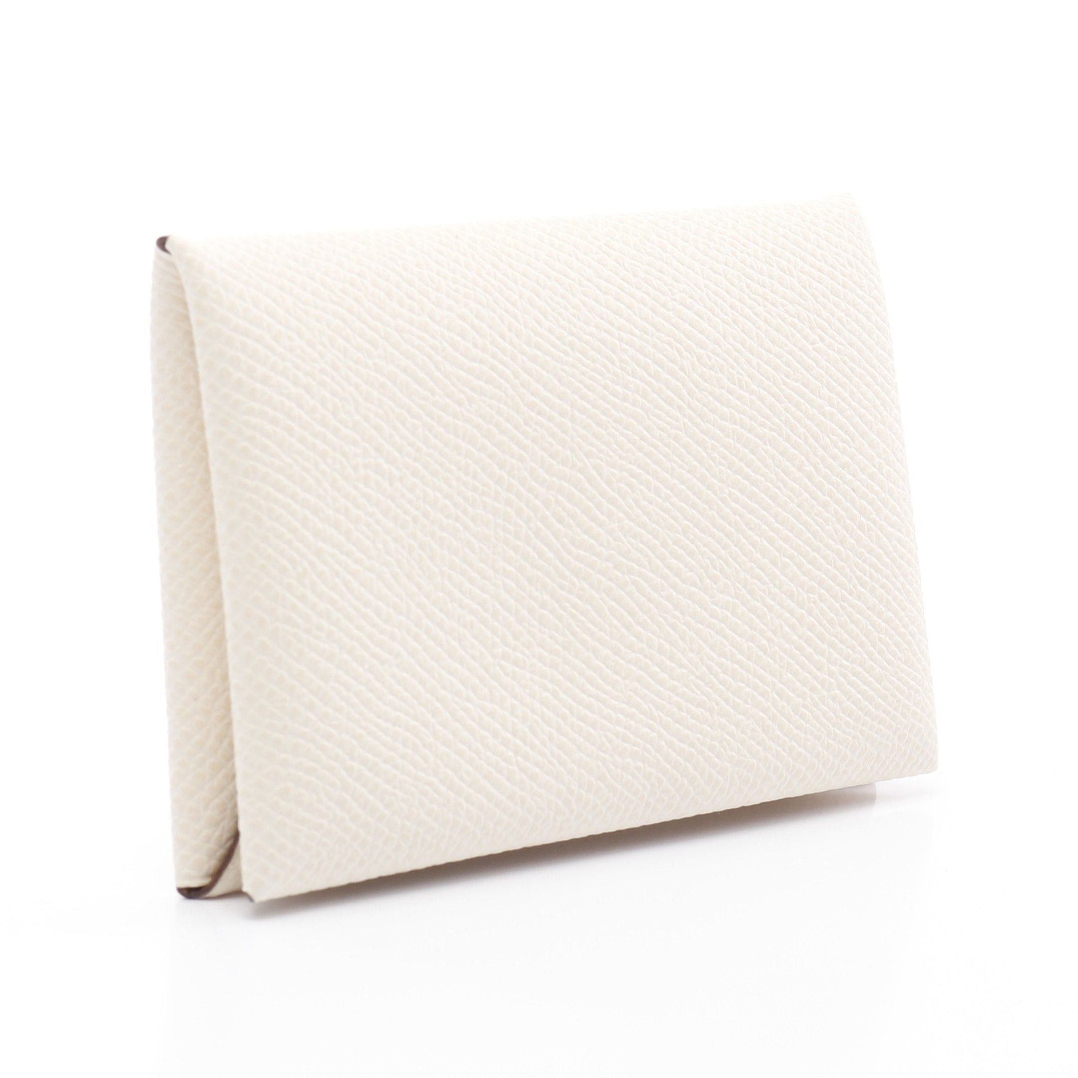 Hermes Hermes Calvi Verso Nata Sesame Coin Purse Veau Epsom Ivory Silver Hardware Y Stamp Size ONE SIZE - 2 Thumbnail