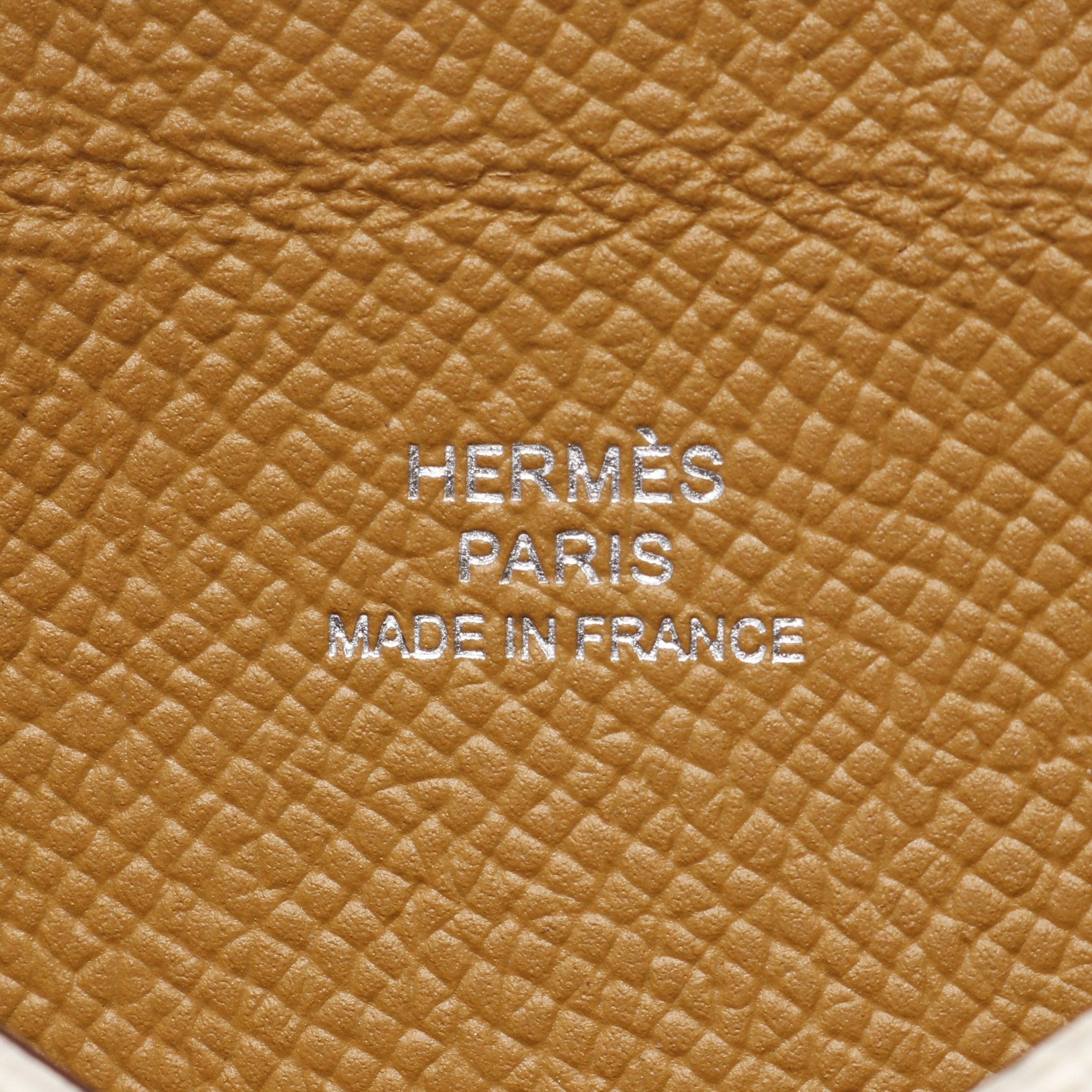 Hermes Hermes Calvi Verso Nata Sesame Coin Purse Veau Epsom Ivory Silver Hardware Y Stamp Size ONE SIZE - 4 Thumbnail