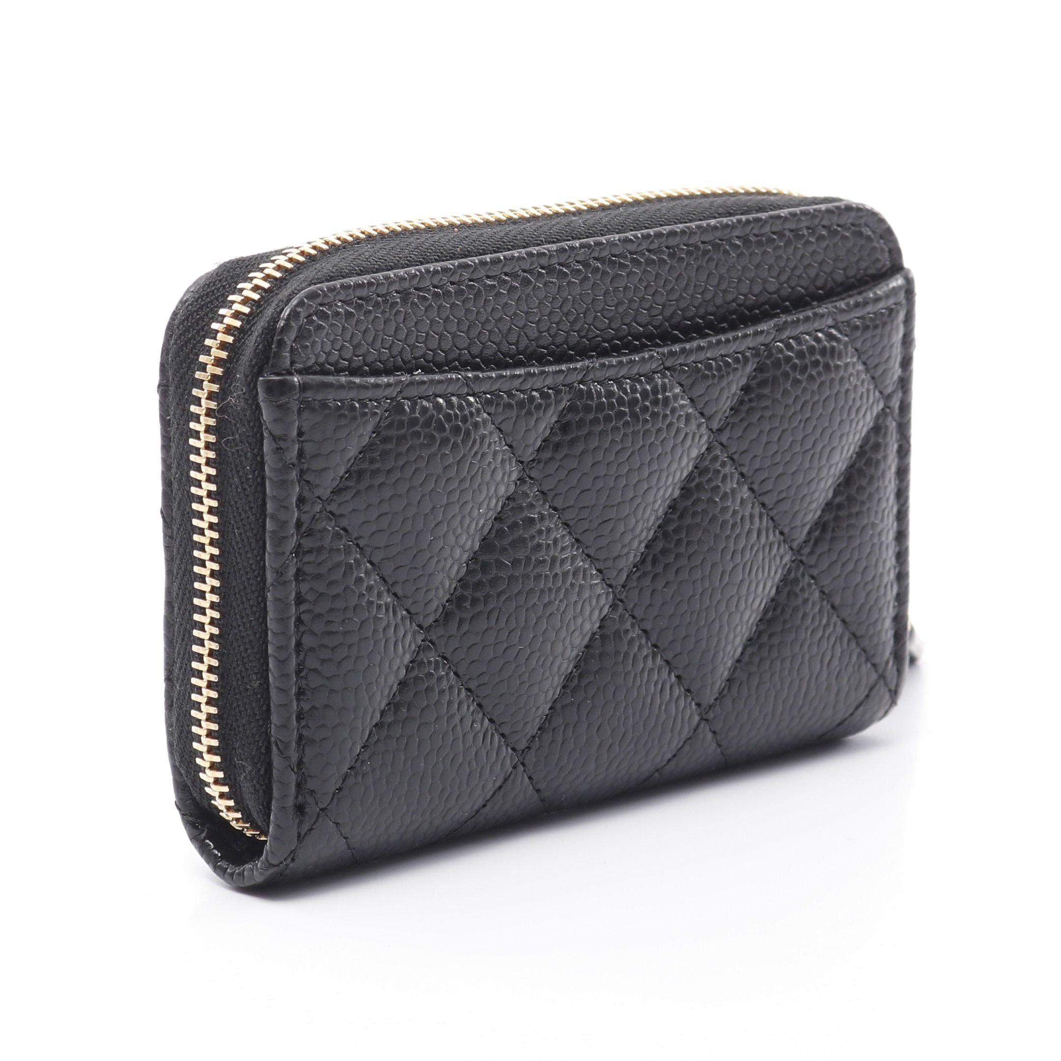 Chanel Chanel Classic Zip Coin Purse Matelasse Caviar Skin Black Gold Hardware Size ONE SIZE - 2 Thumbnail