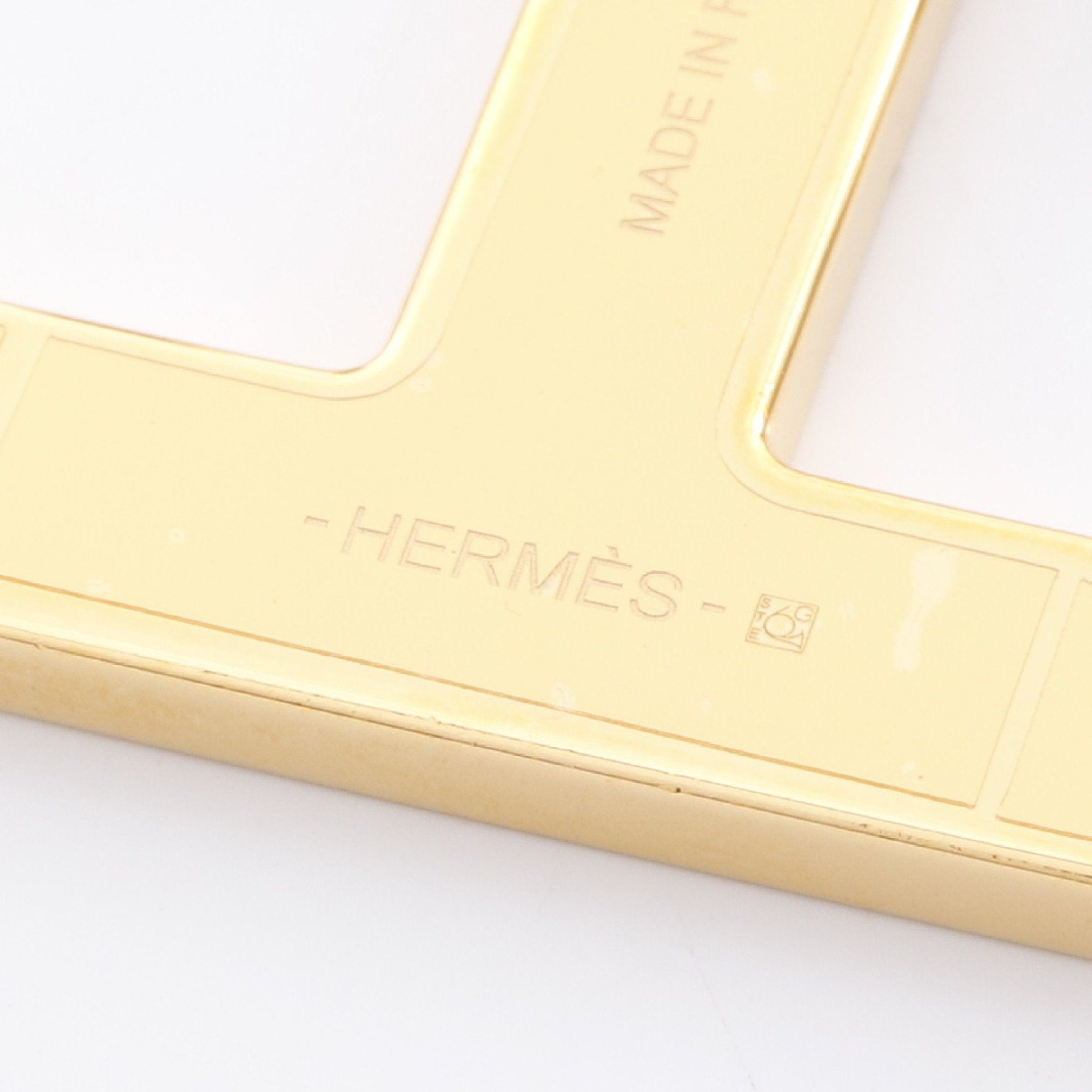 Hermes Hermes Chaîne Brooch Gp Veau Epsom Black Gold Size ONE SIZE - 3 Thumbnail