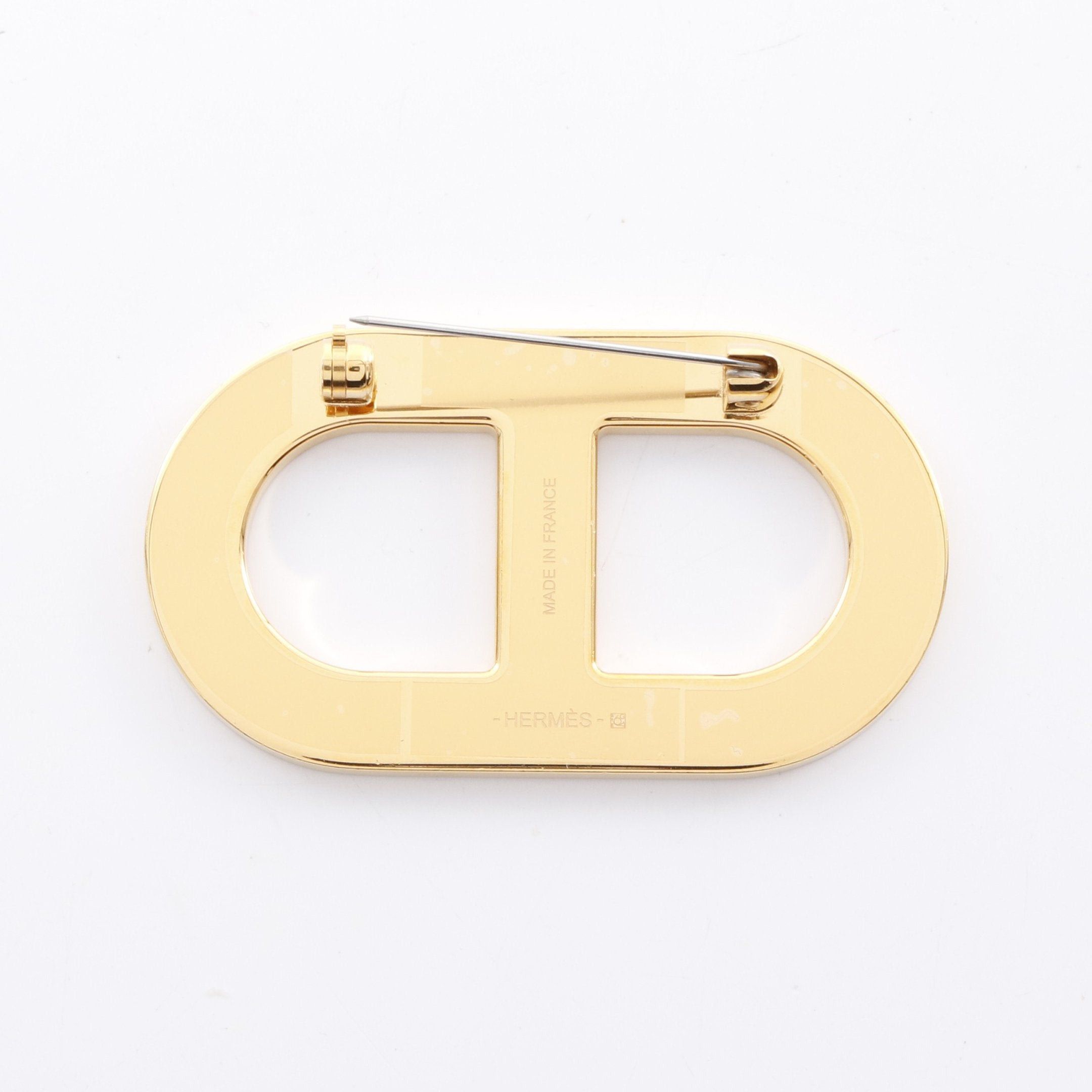 Hermes Hermes Chaîne Brooch Gp Veau Epsom Black Gold Size ONE SIZE - 2 Thumbnail