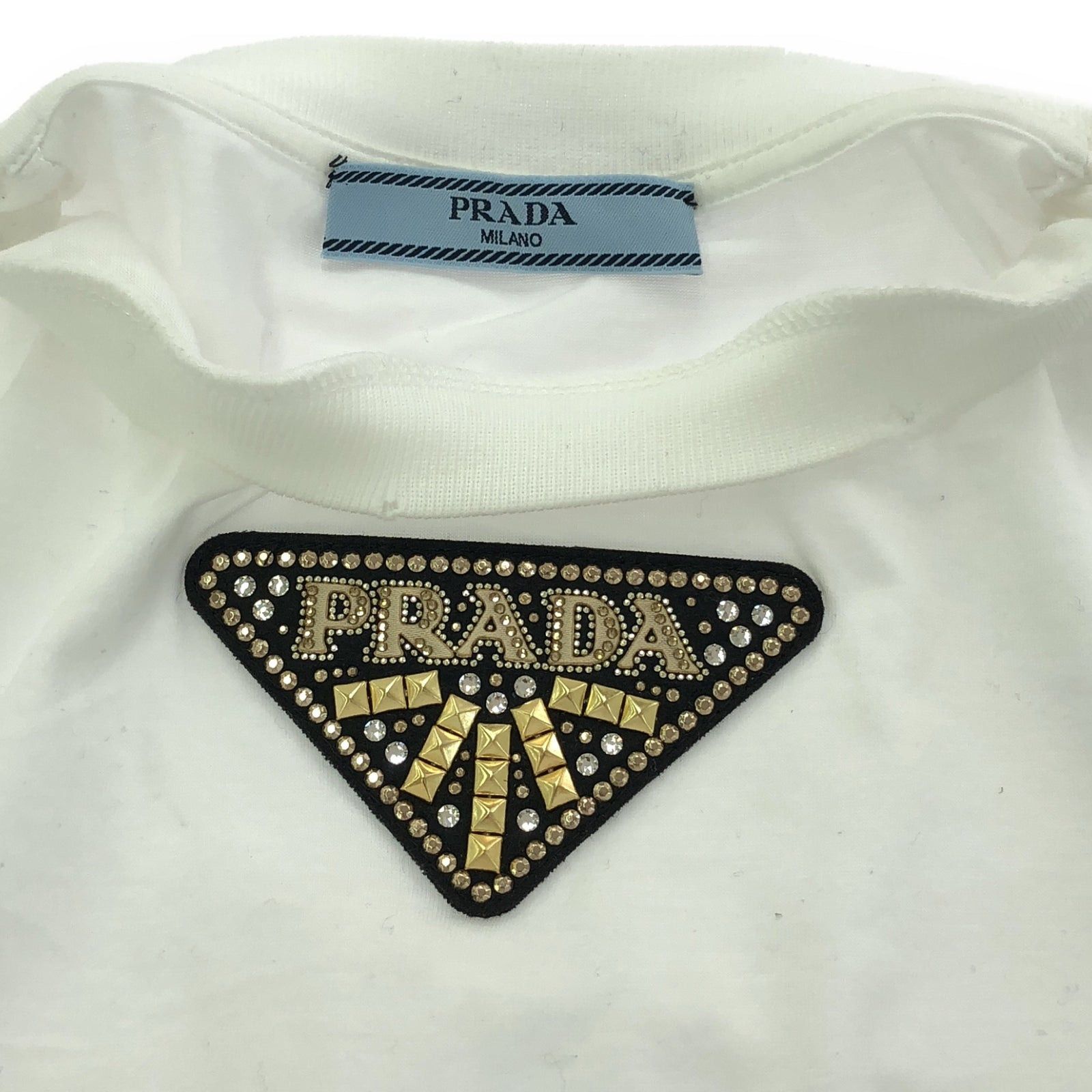 Prada Prada T-Shirt Cotton White Size ONE SIZE - 10 Thumbnail