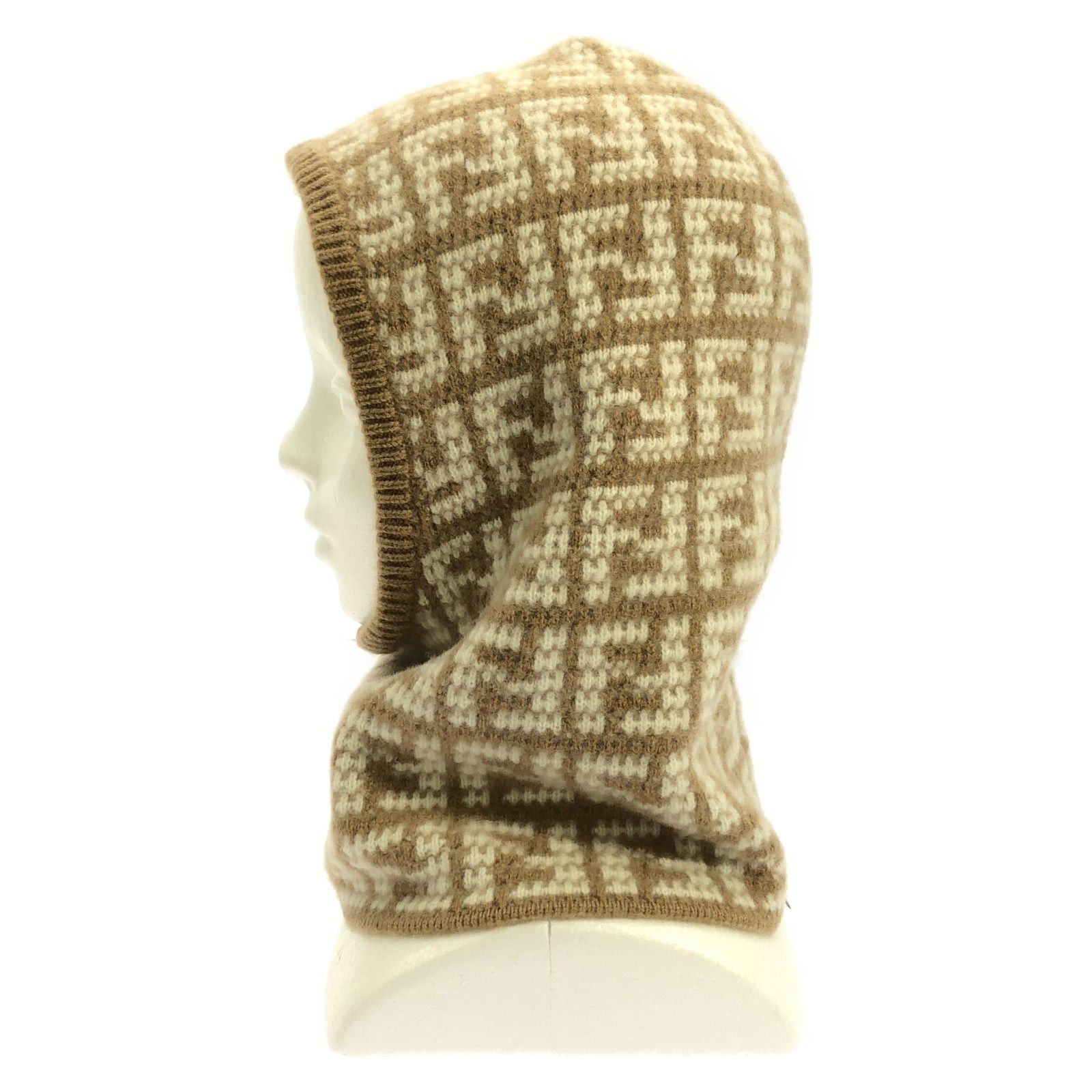 Fendi Fendi Balaclava Hat Cashmere Beige Size ONE SIZE - 2 Thumbnail
