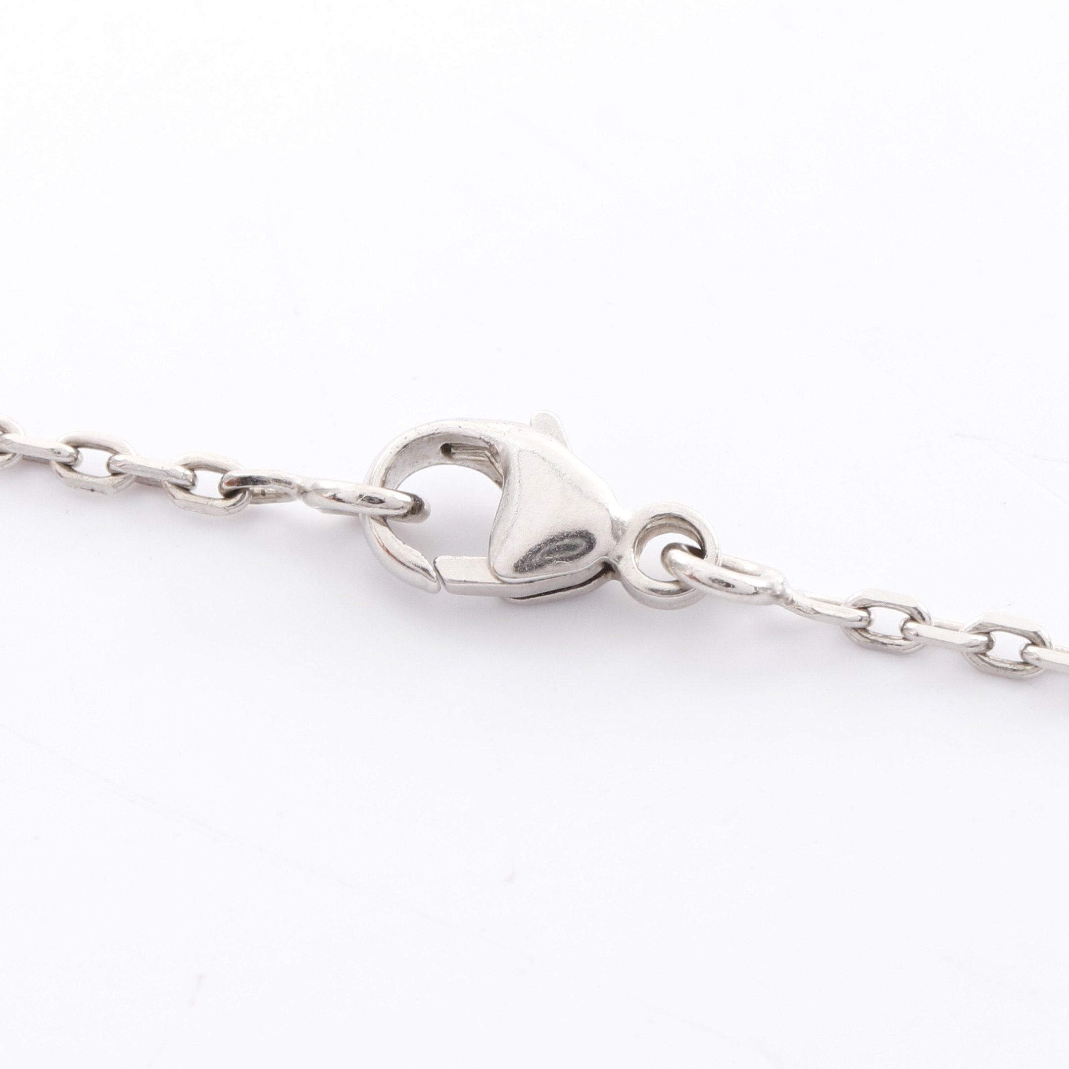 Hermes Hermes Okelley Necklace Veau Swift Silver Navy D Stamp Size ONE SIZE - 4 Thumbnail