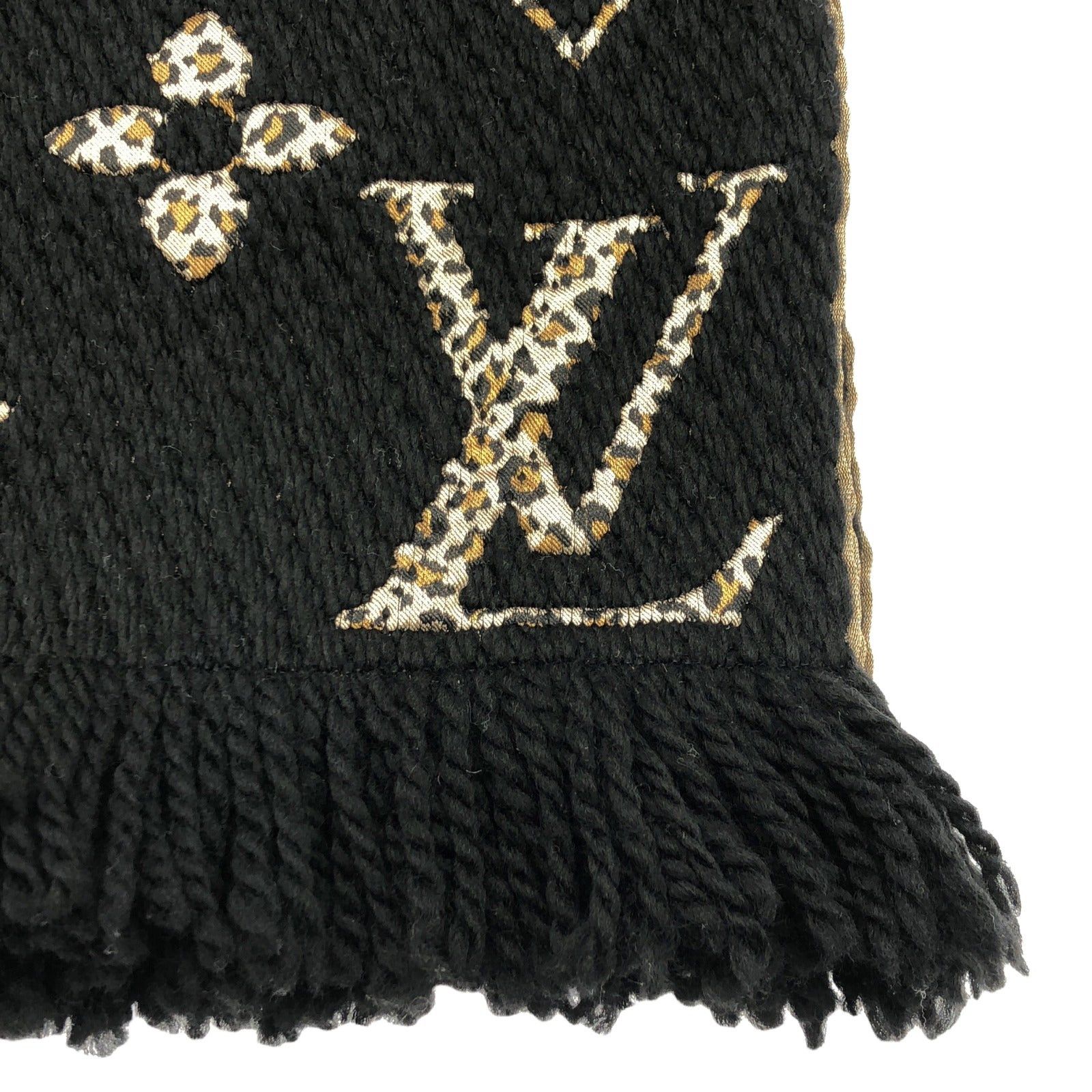 Louis Vuitton Louis Vuitton Scarf Wool Black Size ONE SIZE - 3 Thumbnail