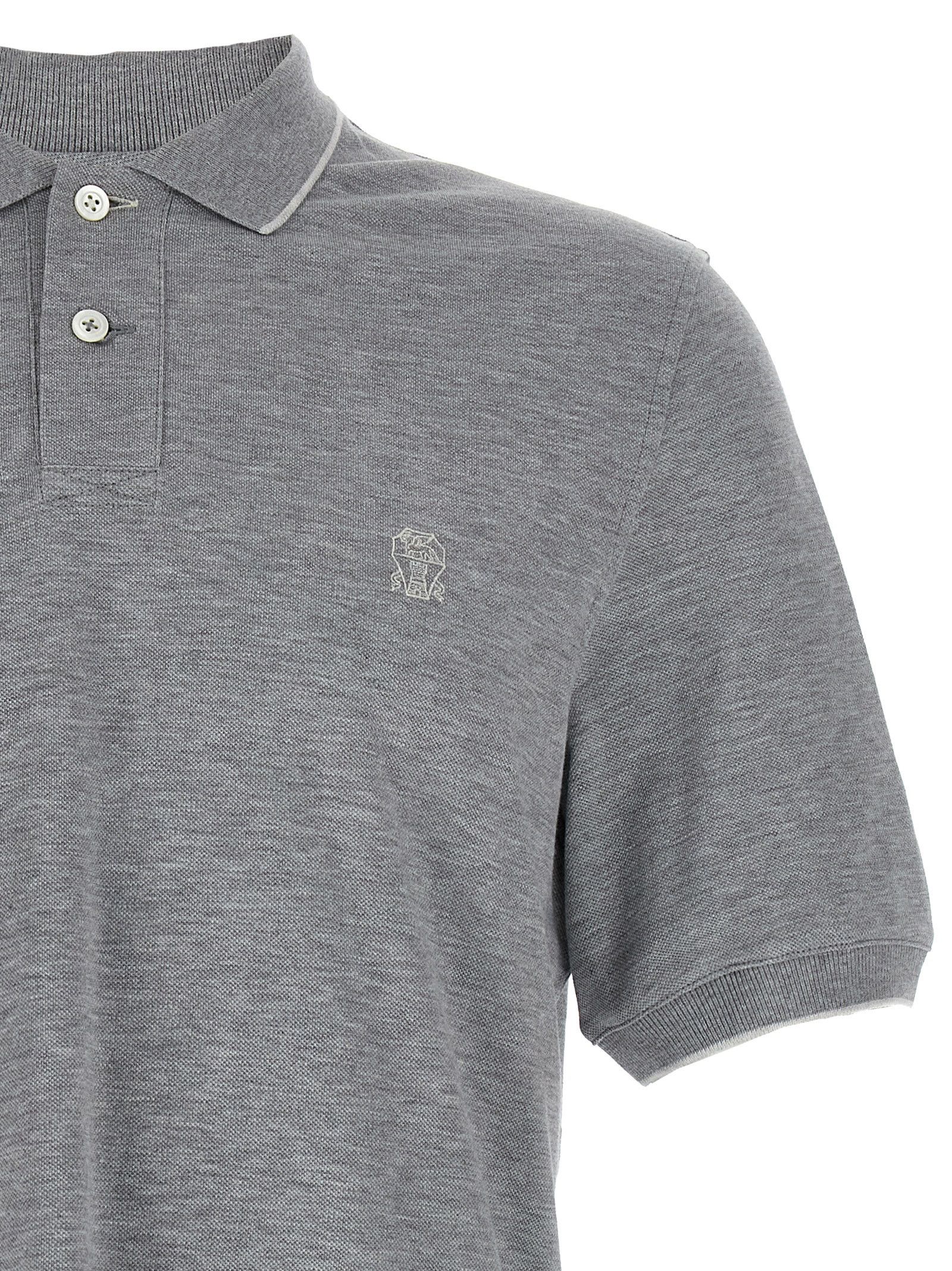 Brunello Cucinelli Logo Piqué Polo Shirt Size US L / EU 52-54 / 3 - 3 Thumbnail