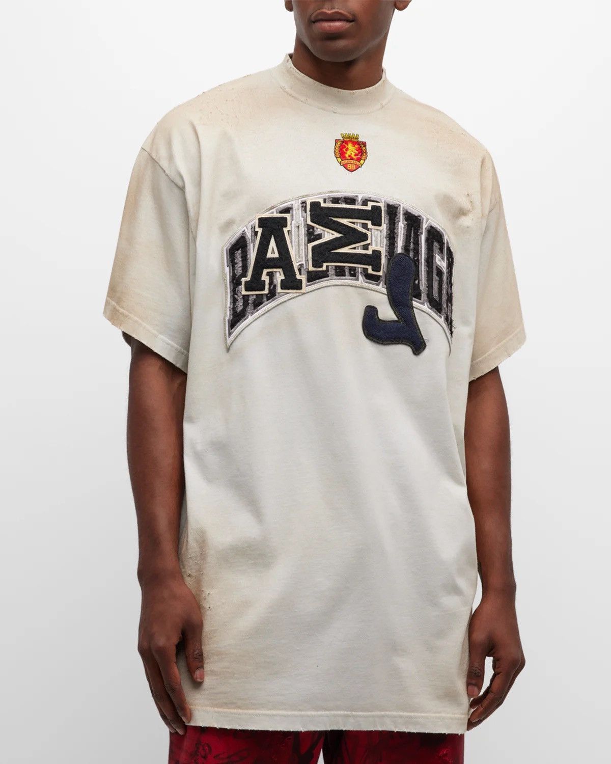 Balenciaga Ivory Skater Logo T-shirt Size US M / EU 48-50 / 2 - 3 Thumbnail