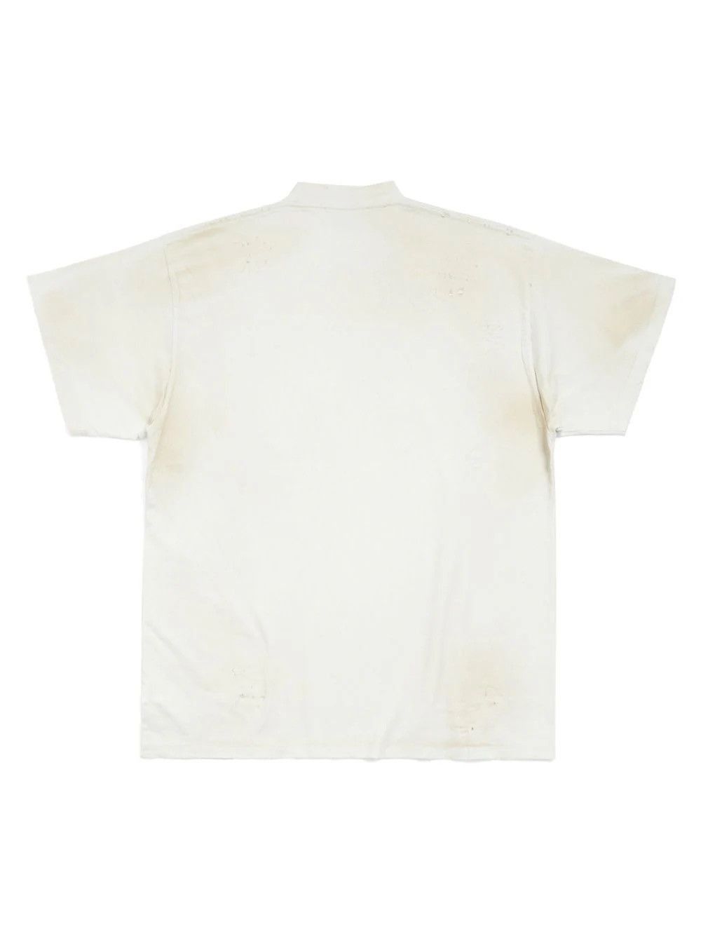 Balenciaga Ivory Skater Logo T-shirt Size US XL / EU 56 / 4 - 2 Thumbnail
