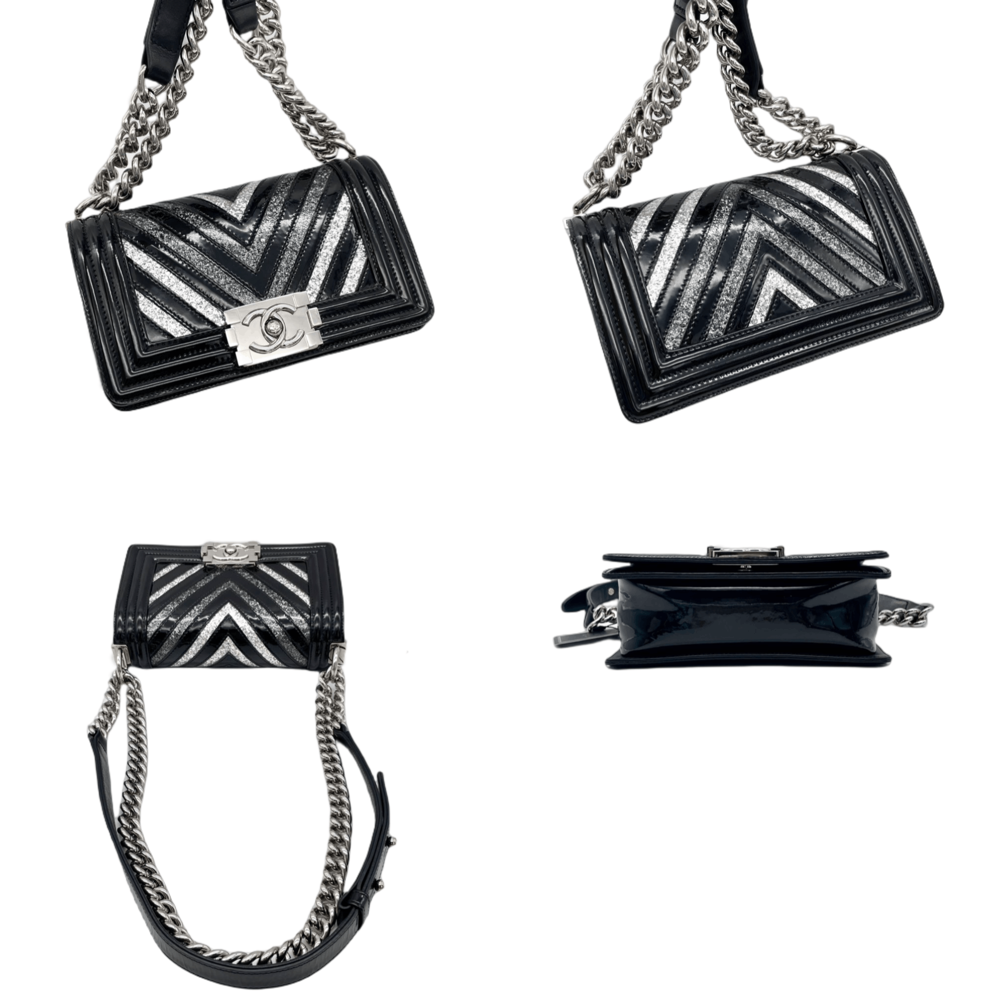 Chanel Chanel Boy V-Stitch Chain Shoulder Bag Size ONE SIZE - 6 Thumbnail