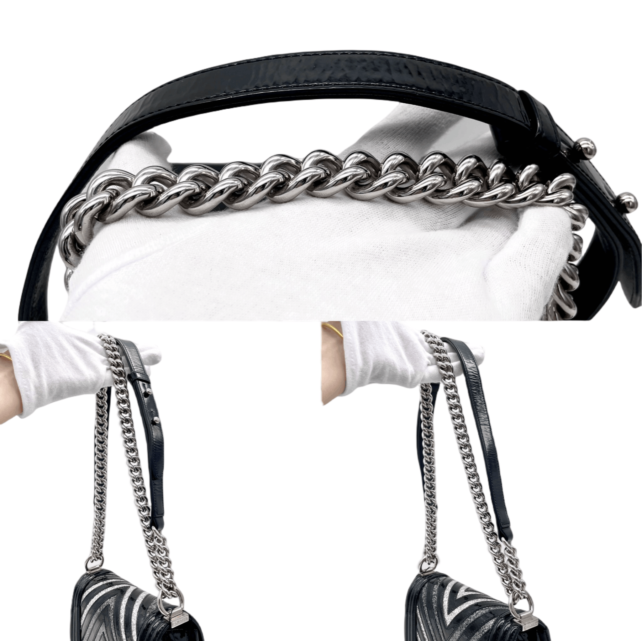 Chanel Chanel Boy V-Stitch Chain Shoulder Bag Size ONE SIZE - 9 Thumbnail