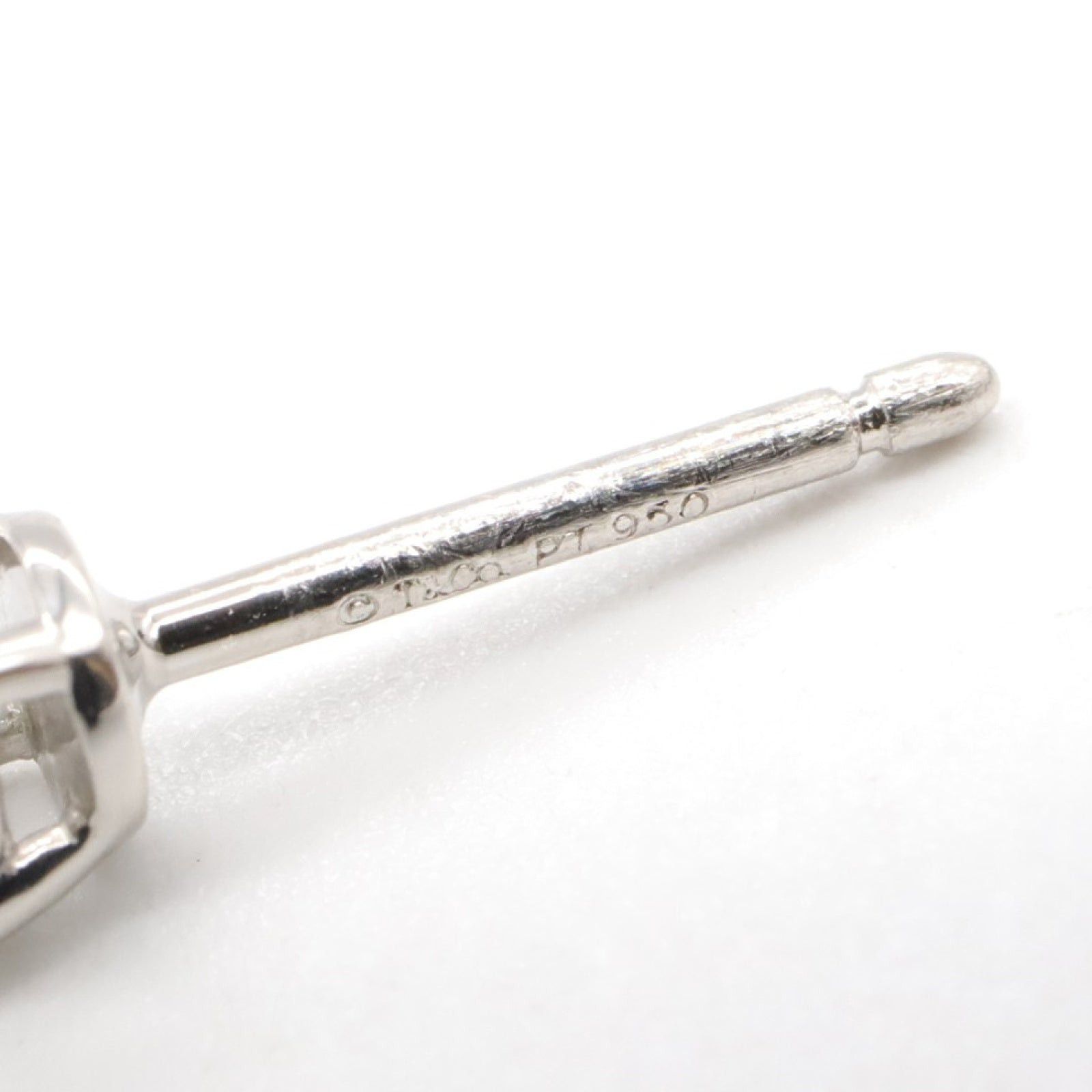Tiffany & Co. Tiffany Co Solitaire Earrings Pt950 Platinum Diamond Clear Size ONE SIZE - 5 Thumbnail