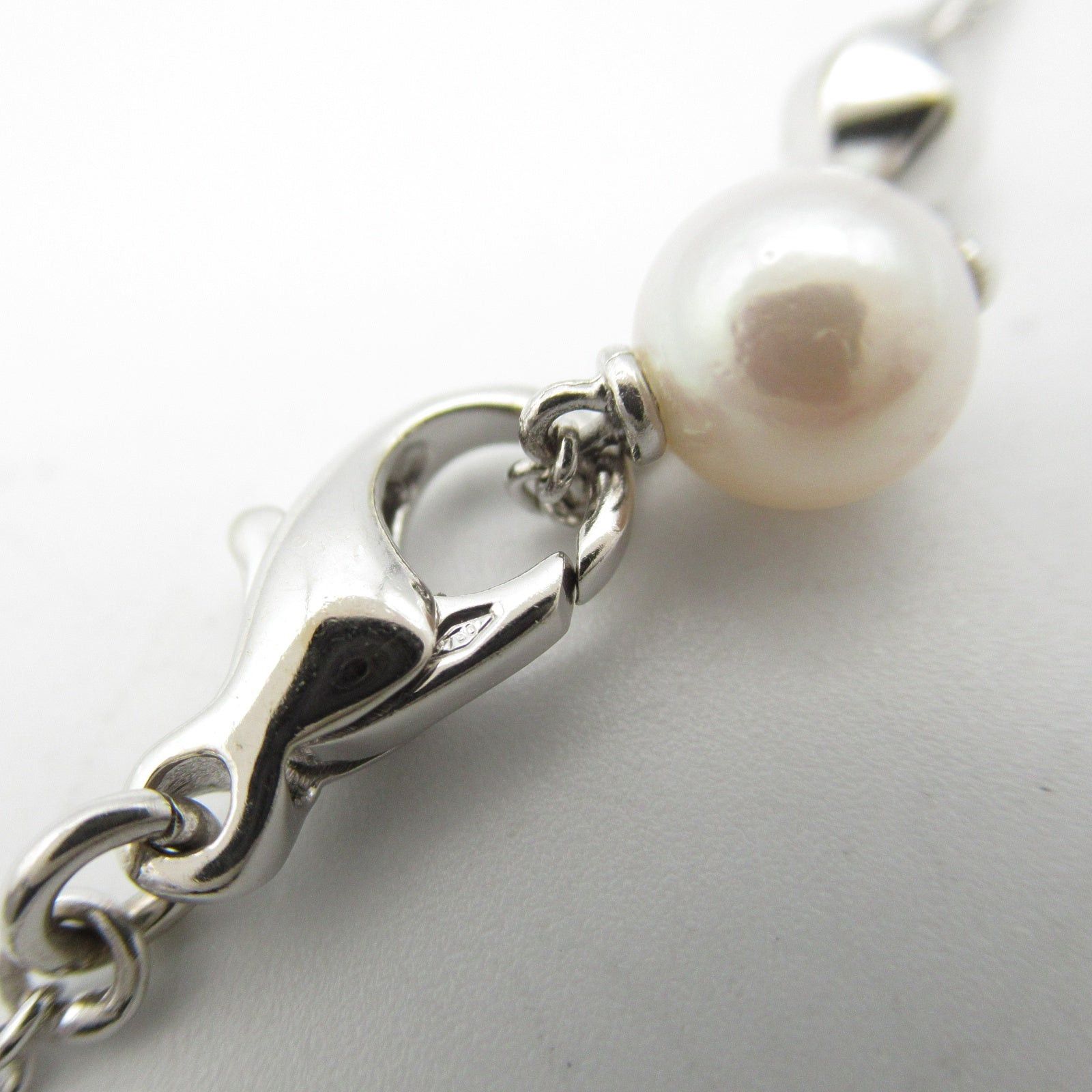 Bvlgari Bvlgari Lucia Drop Diamond Pearl Necklace K18Wg (White Gold) White Clear Size ONE SIZE - 6 Thumbnail
