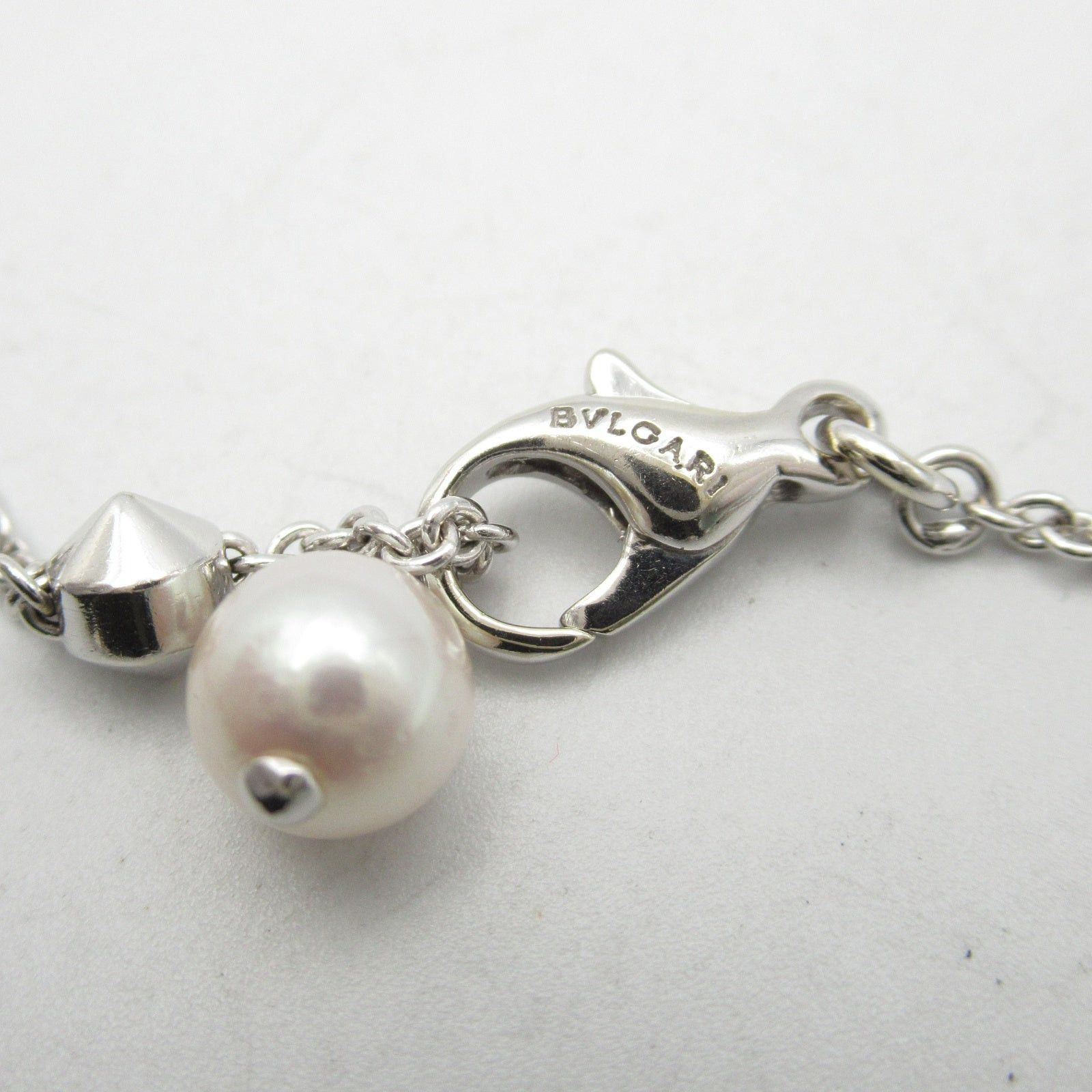 Bvlgari Bvlgari Lucia Drop Diamond Pearl Necklace K18Wg (White Gold) White Clear Size ONE SIZE - 7 Thumbnail