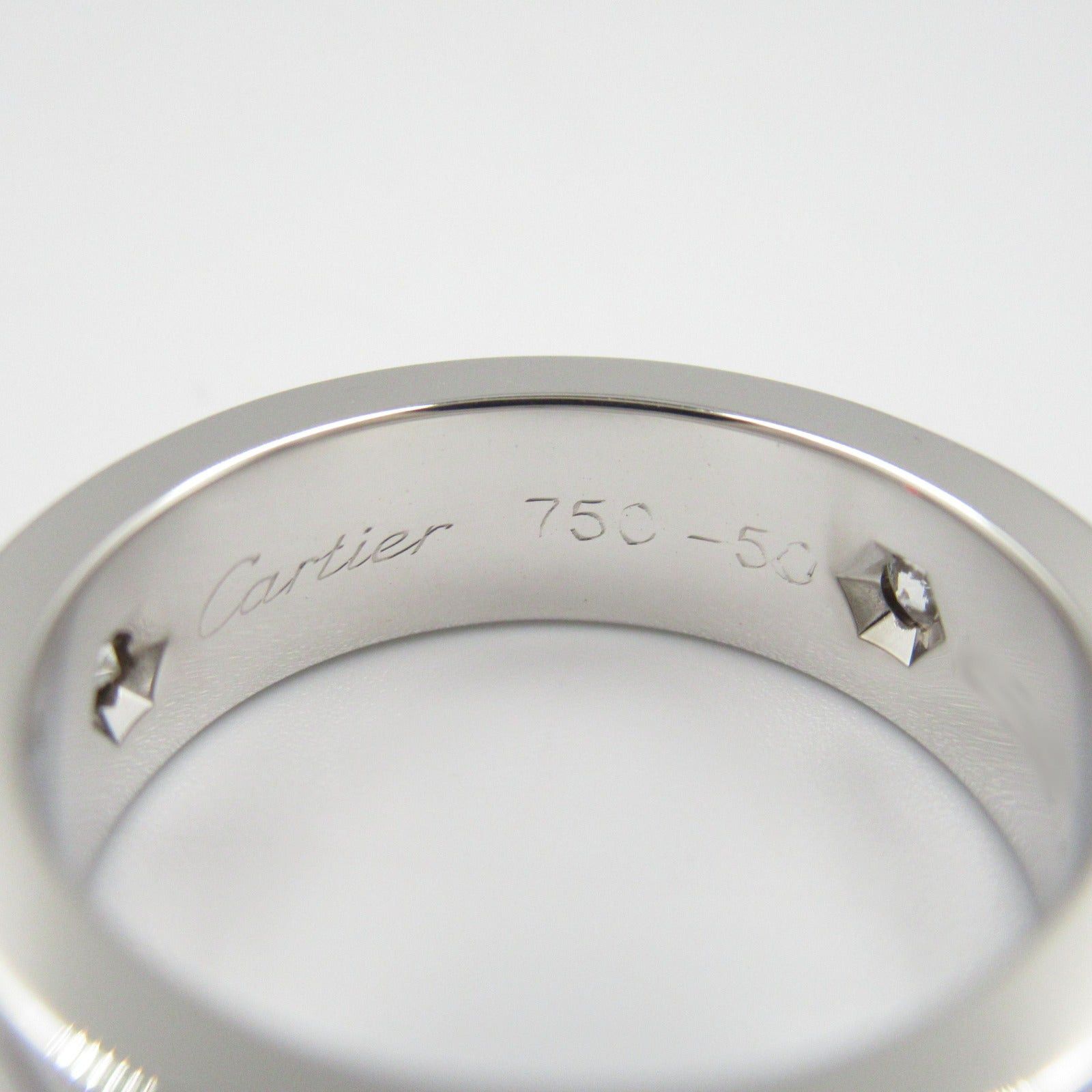 Cartier Cartier Love Ring 3Pd K18Wg (White Gold) Diamond Clear Size ONE SIZE - 4 Thumbnail