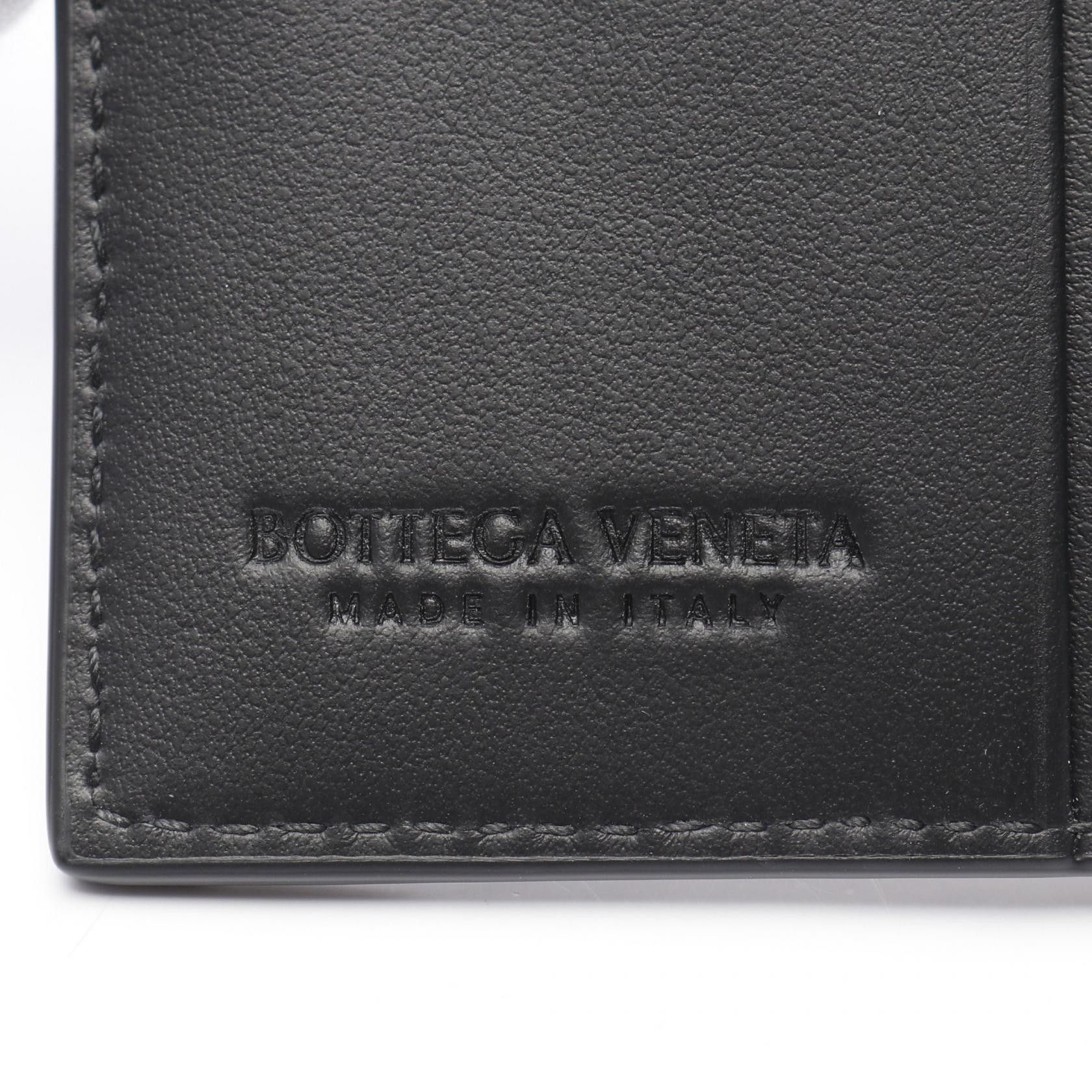 Bottega Veneta Bottega Veneta Intrecciato Bi-Fold Wallet Leather Black Size ONE SIZE - 4 Thumbnail