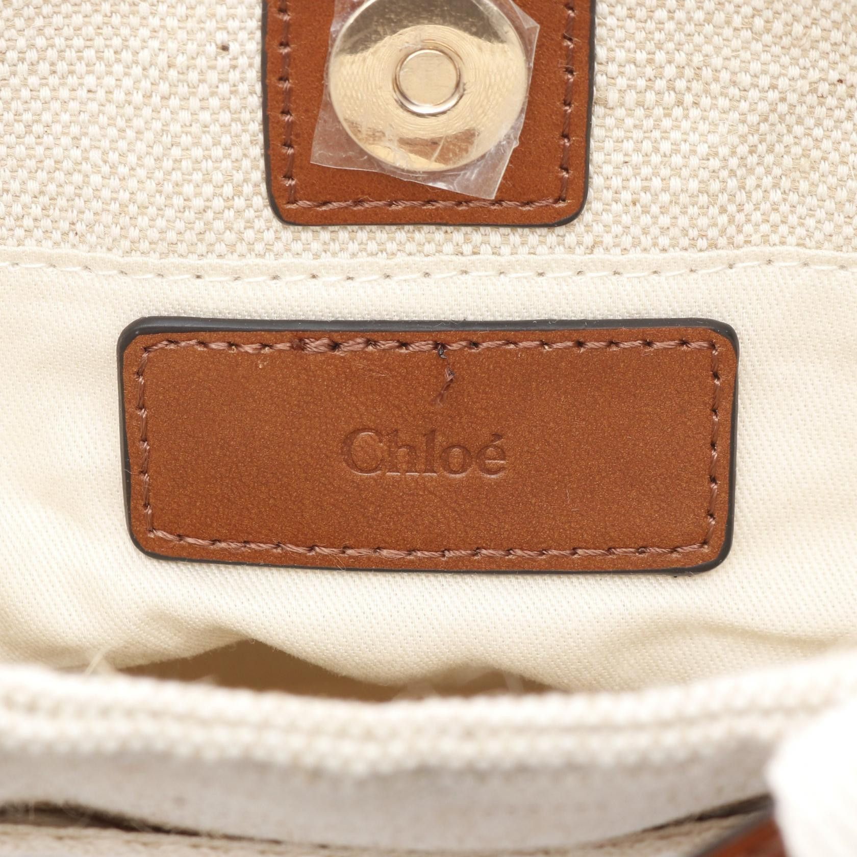 Chloe Chloe Handbag Tote Bag Canvas Beige Size ONE SIZE - 4 Thumbnail