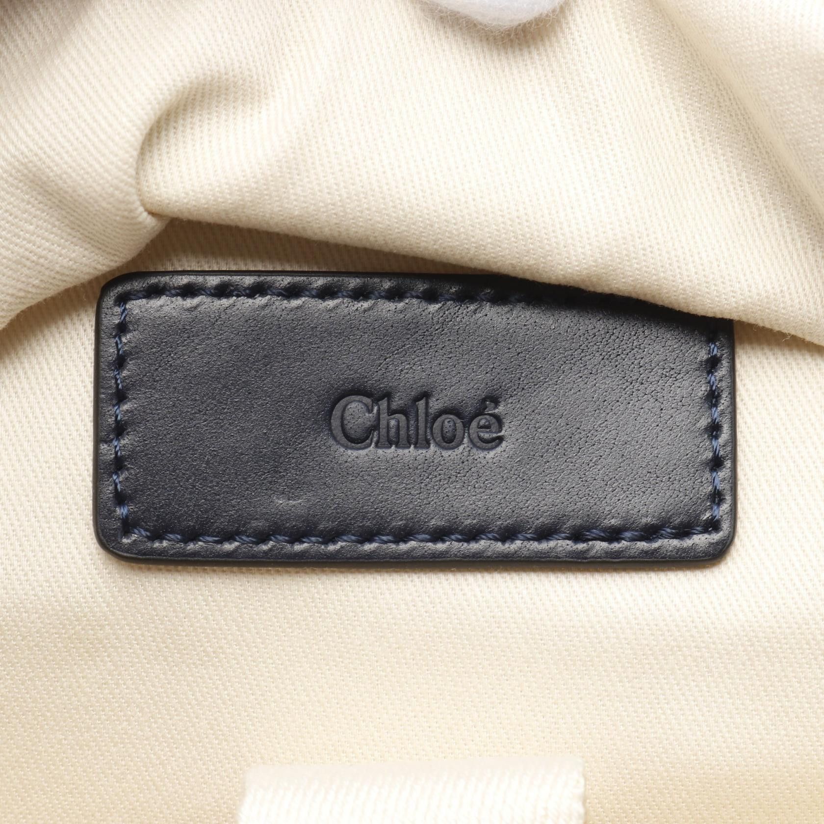 Chloe Backpack Rucksack Canvas Beige Navy