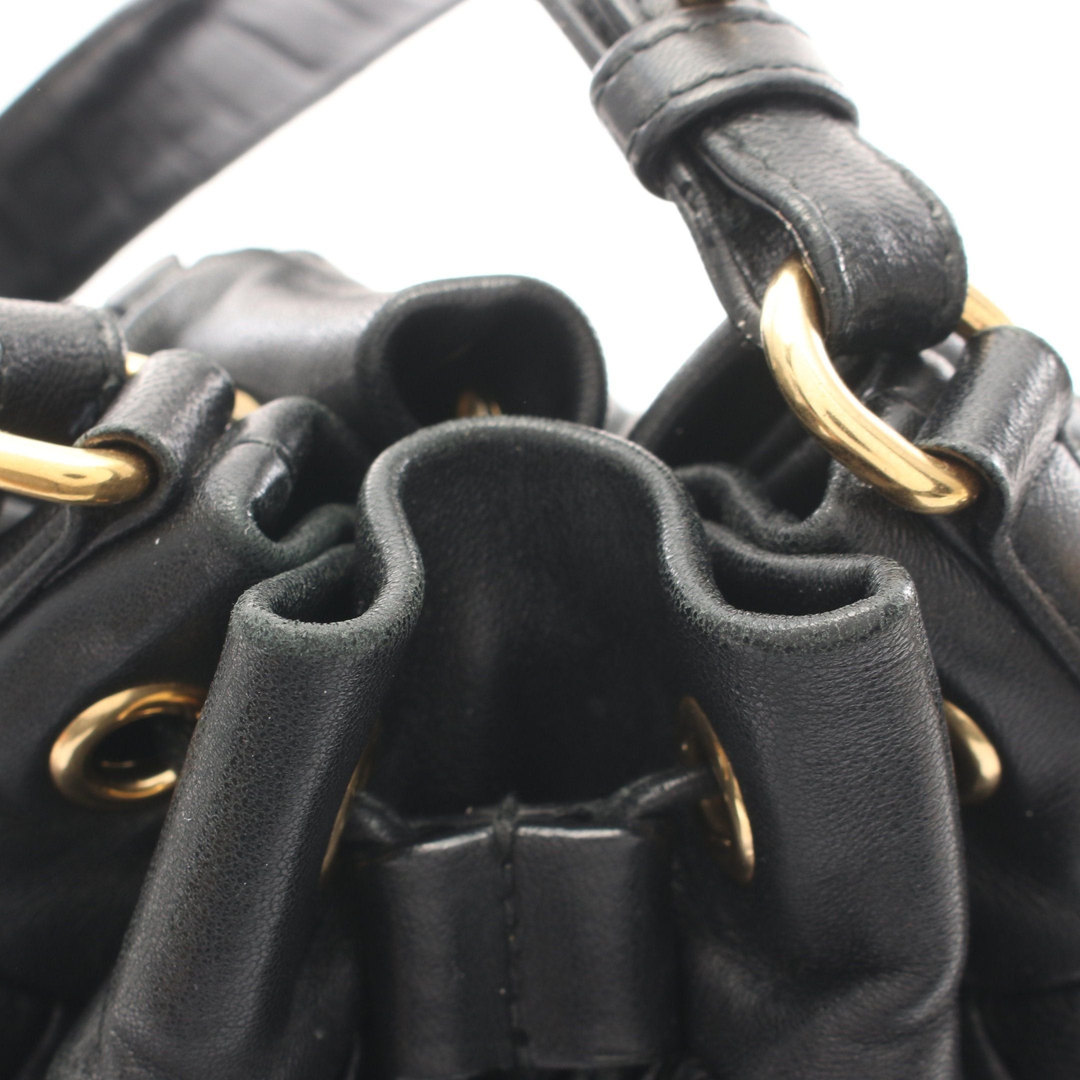 Miu Miu Miu Miu Matelasse Handbag Leather Black Tassel Size ONE SIZE - 6 Thumbnail