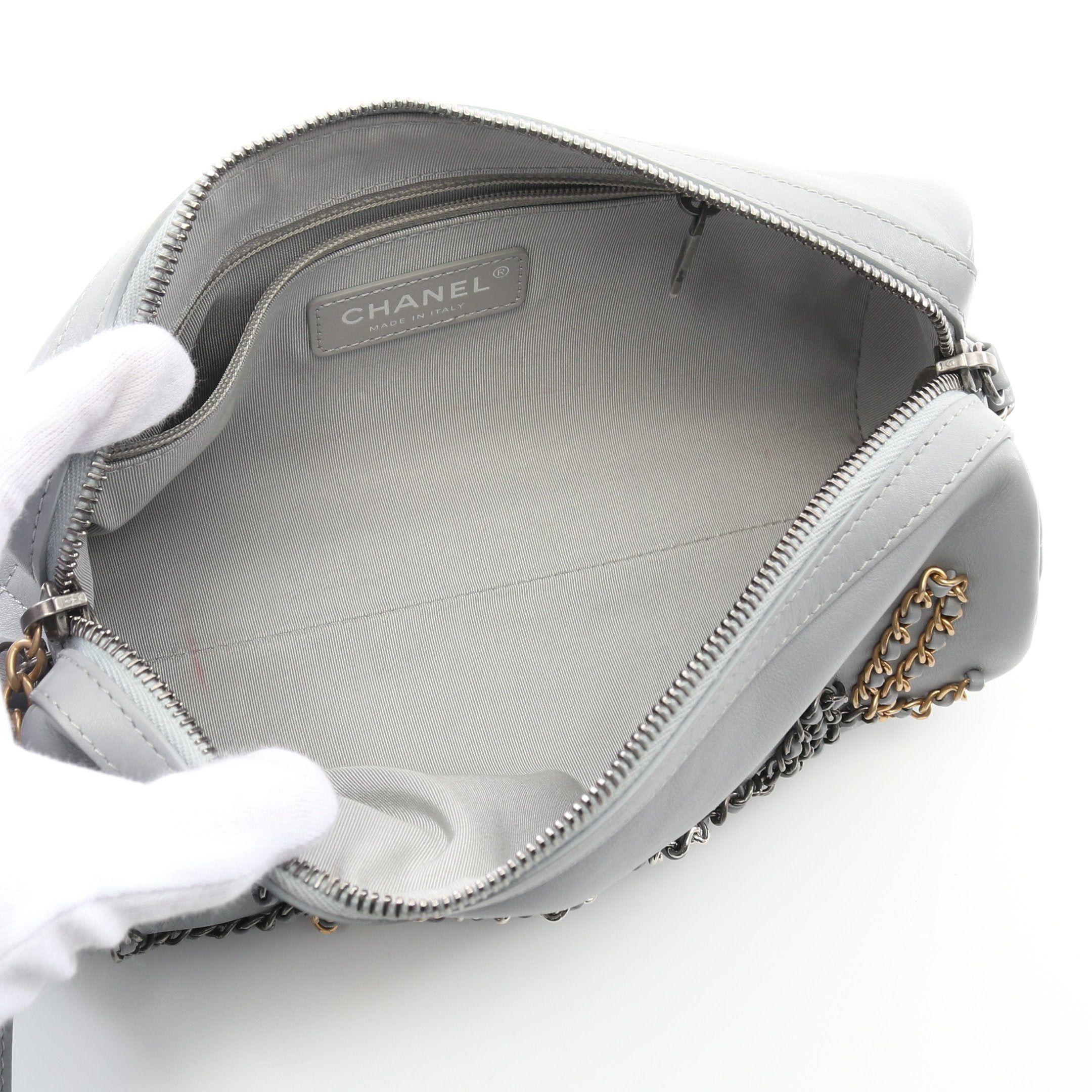 Chanel Chanel Chain Shoulder Bag Leather Gray Combination Metal Fittings Size ONE SIZE - 3 Thumbnail