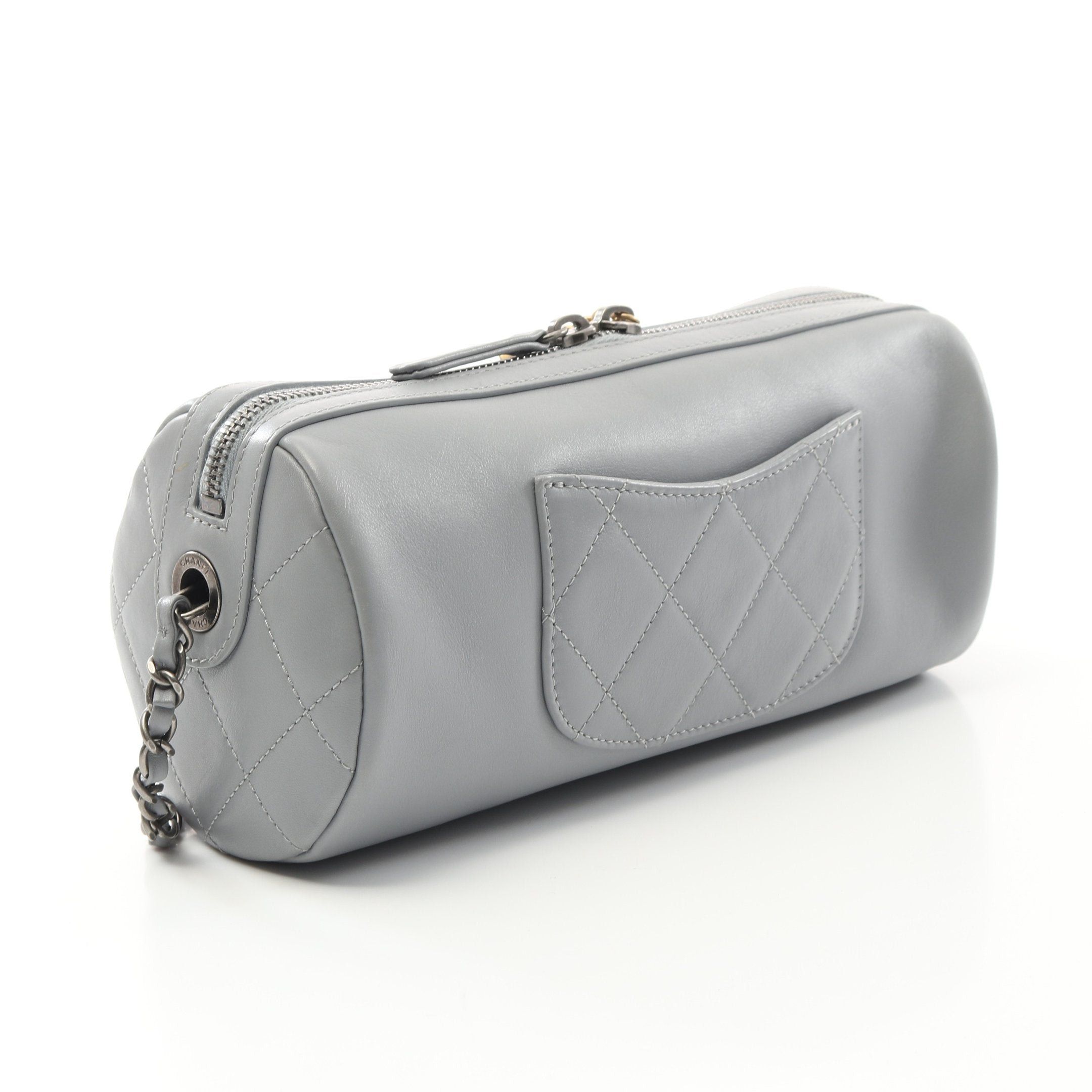 Chanel Chanel Chain Shoulder Bag Leather Gray Combination Metal Fittings Size ONE SIZE - 2 Thumbnail