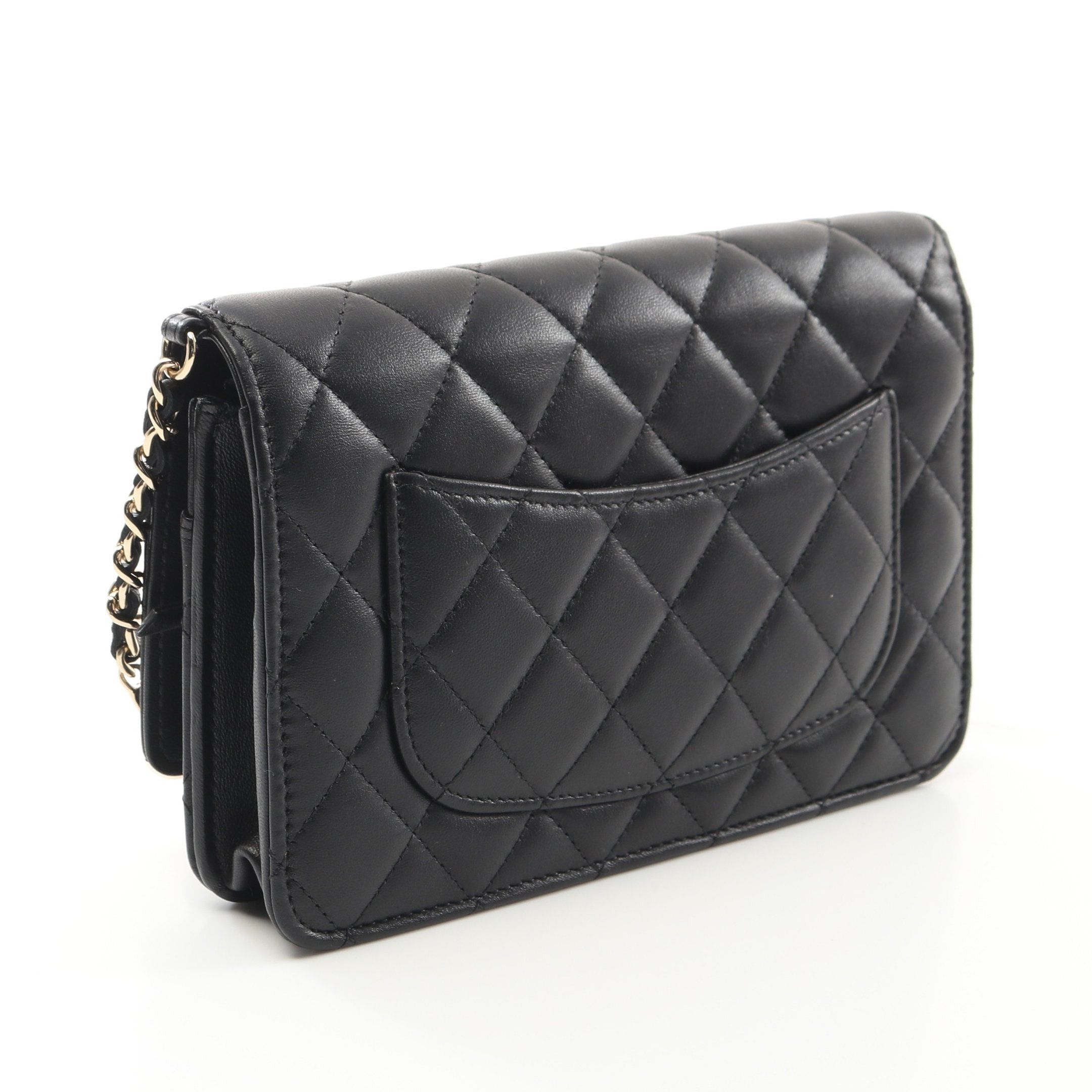 Chanel Chanel Matelasse Chain Wallet Lambskin Black Gold Hardware Fake Pearl Size ONE SIZE - 2 Thumbnail