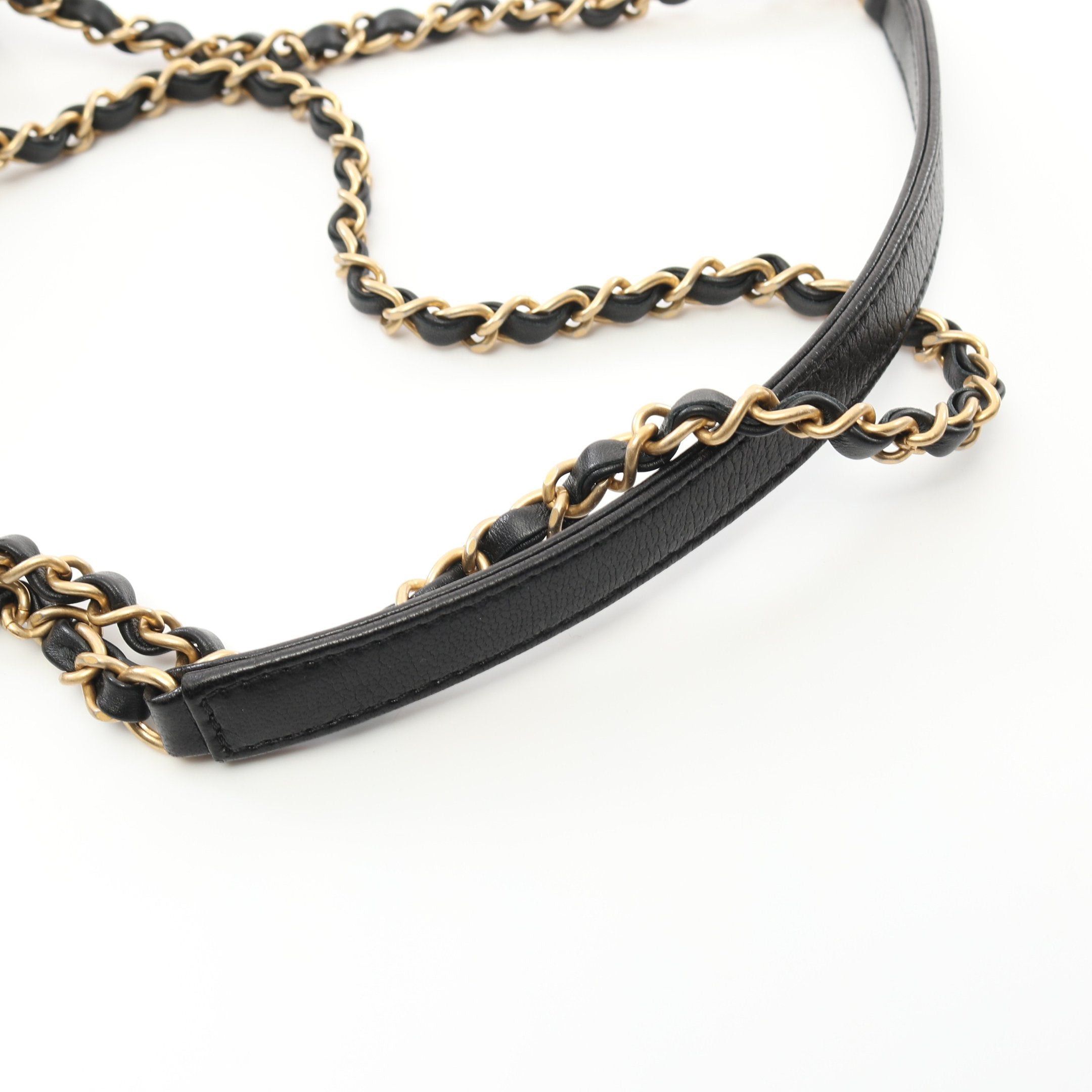 Chanel Chanel Chevron V-Stitch Chain Shoulder Bag Lambskin Black Gold Hardware Size ONE SIZE - 10 Thumbnail