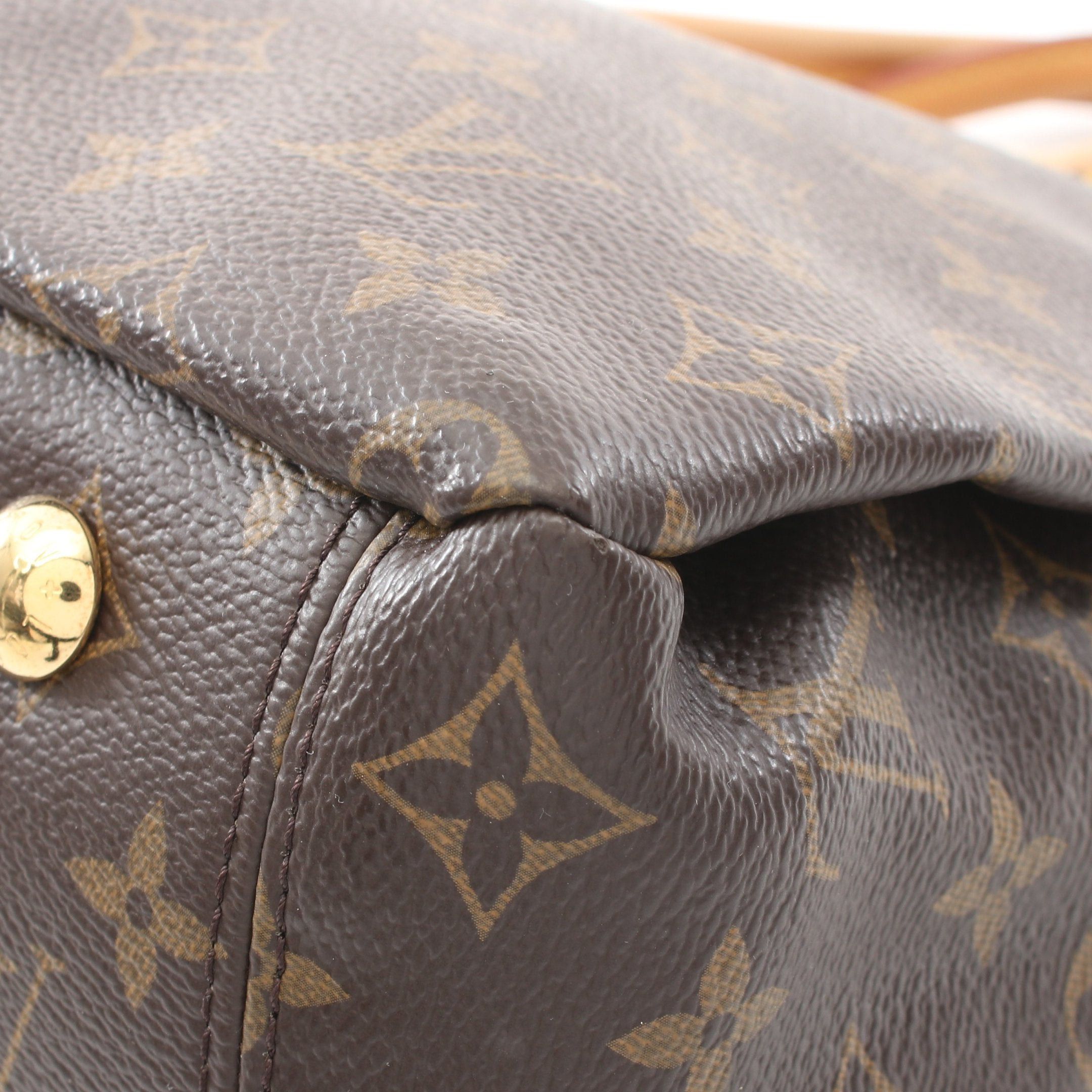 Louis Vuitton Louis Vuitton Pallas Monogram Handbag Leather Brown Pink Red Size ONE SIZE - 10 Thumbnail