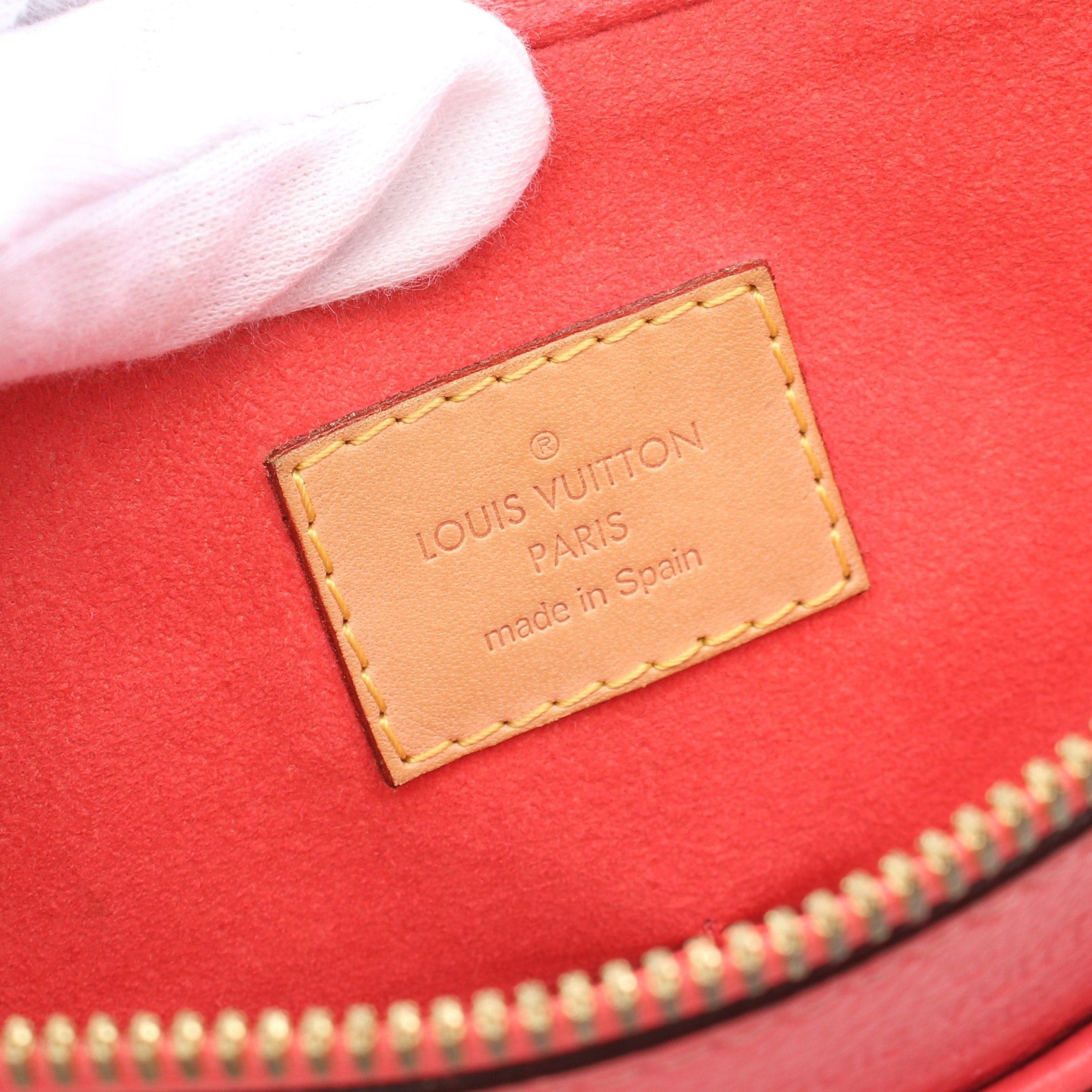 Louis Vuitton Louis Vuitton Pallas Monogram Handbag Leather Brown Pink Red Size ONE SIZE - 4 Thumbnail