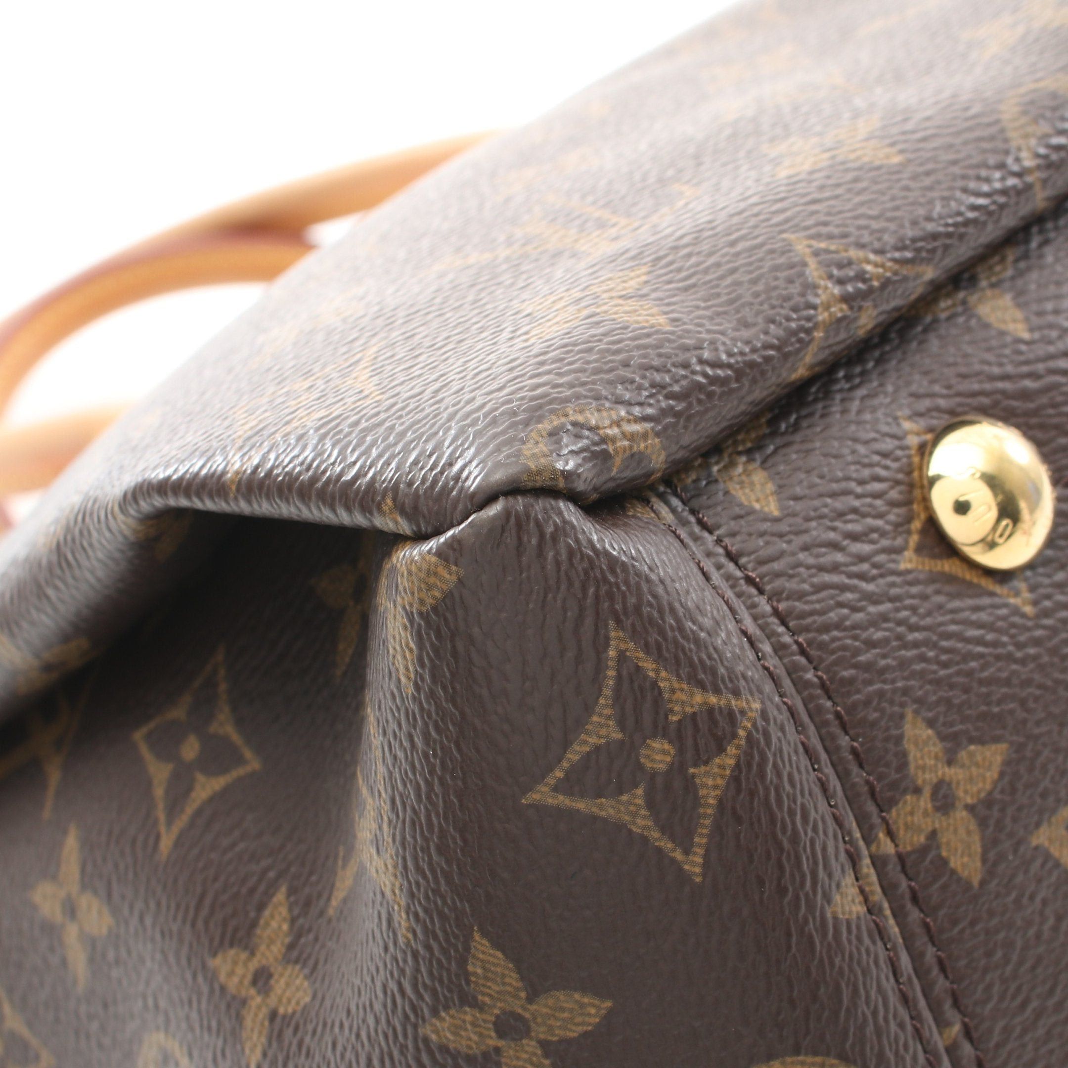 Louis Vuitton Louis Vuitton Pallas Monogram Handbag Leather Brown Pink Red Size ONE SIZE - 9 Thumbnail