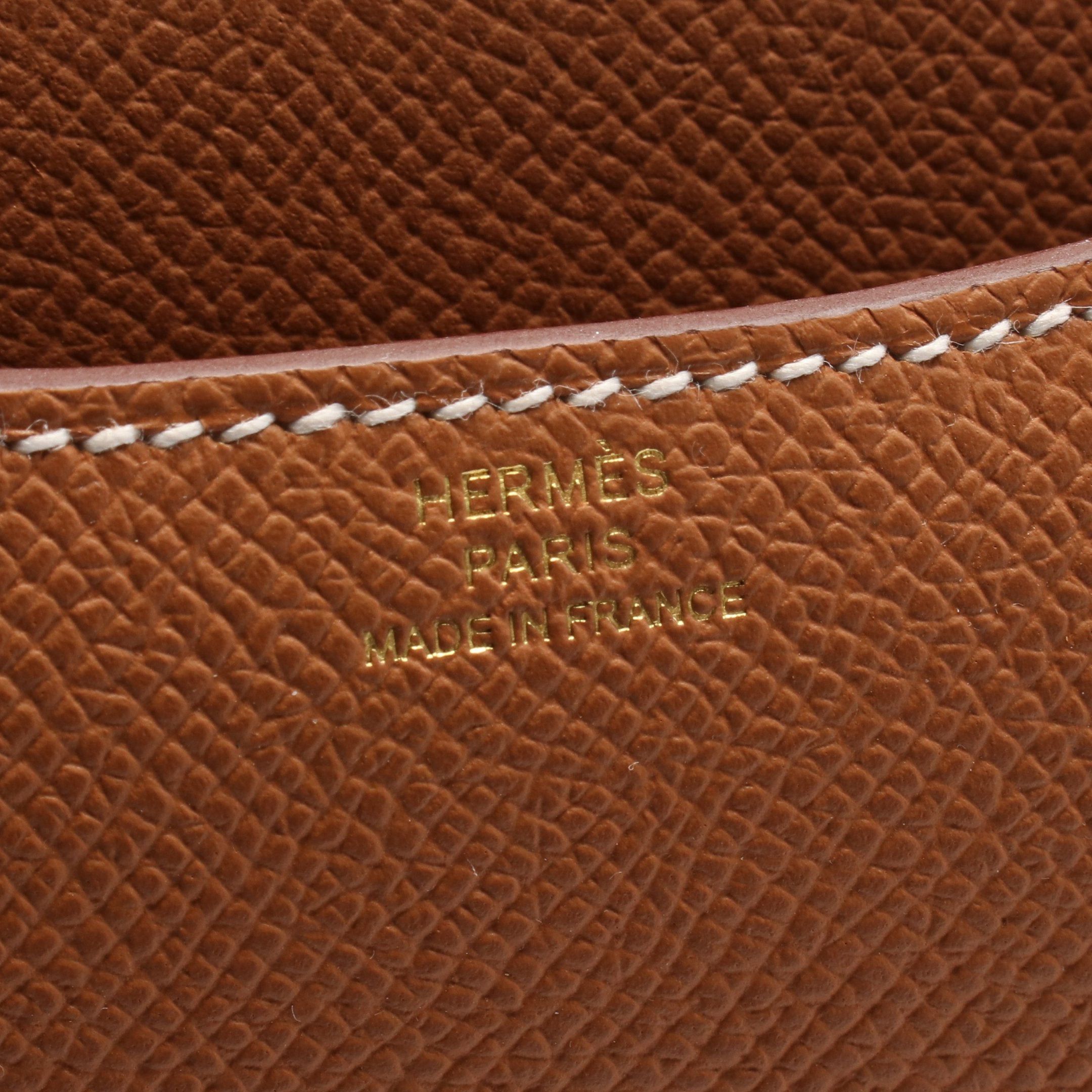 Hermes Hermes Constance 3 Mini Miroir Gold Shoulder Bag Veau Epsom Brown Hardware Double Engraved Size ONE SIZE - 4 Thumbnail