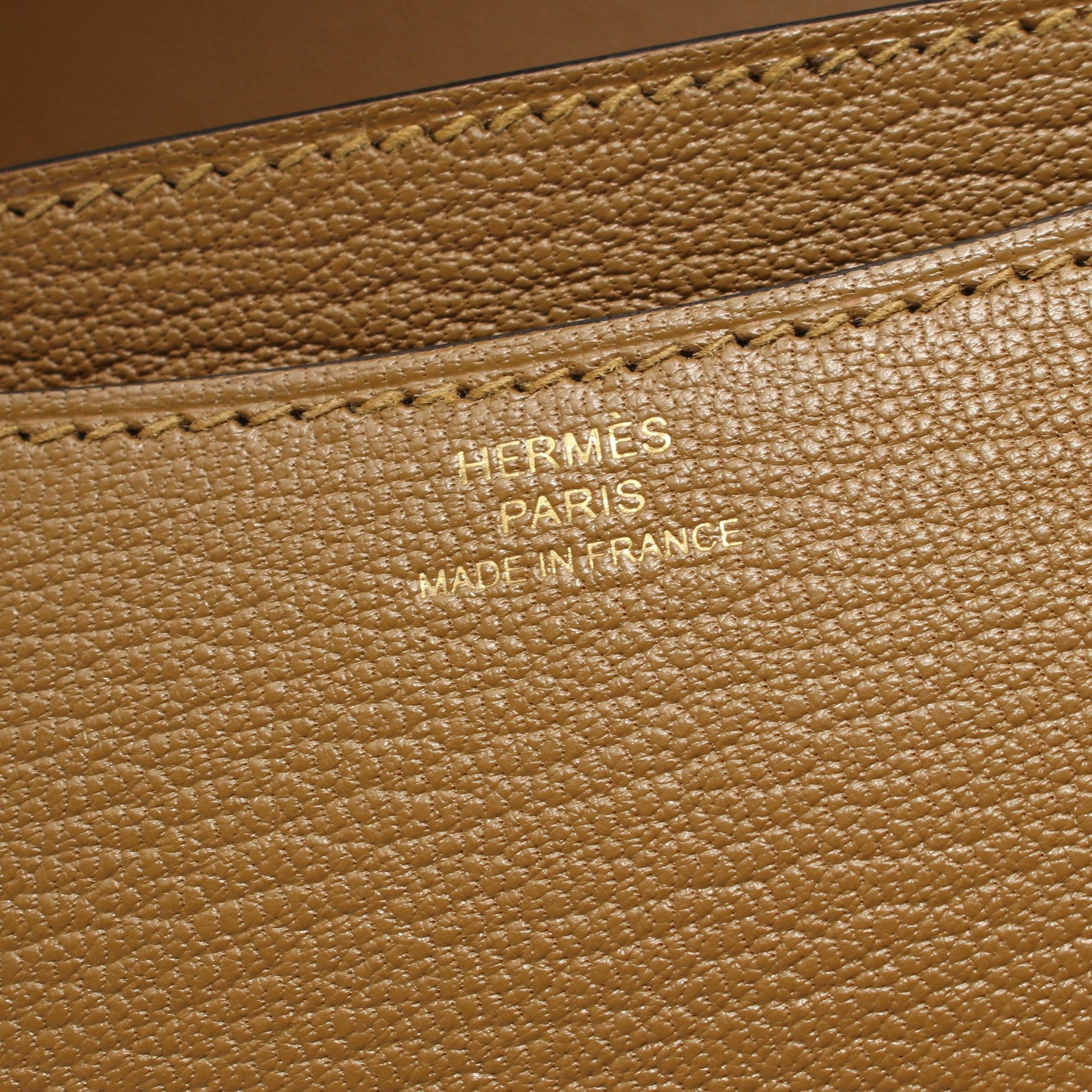 Hermes Hermes Constance 3 Mini Craft Shoulder Bag Chevre Light Brown Gold Hardware Double Engraved Size ONE SIZE - 4 Thumbnail