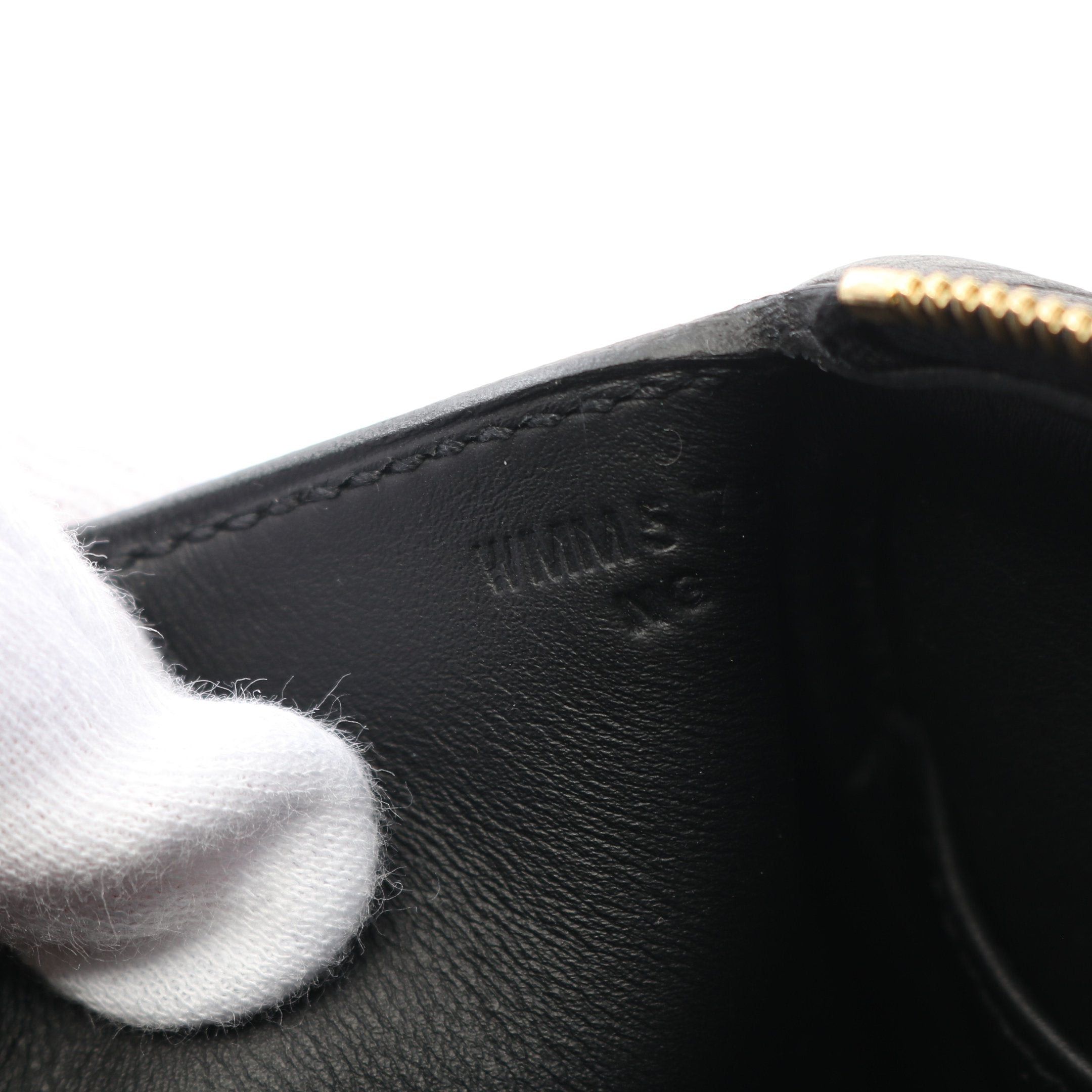 Hermes Hermes Lindy Mini Shoulder Bag Togo Black Gold Hardware Double Engraved Size ONE SIZE - 5 Thumbnail