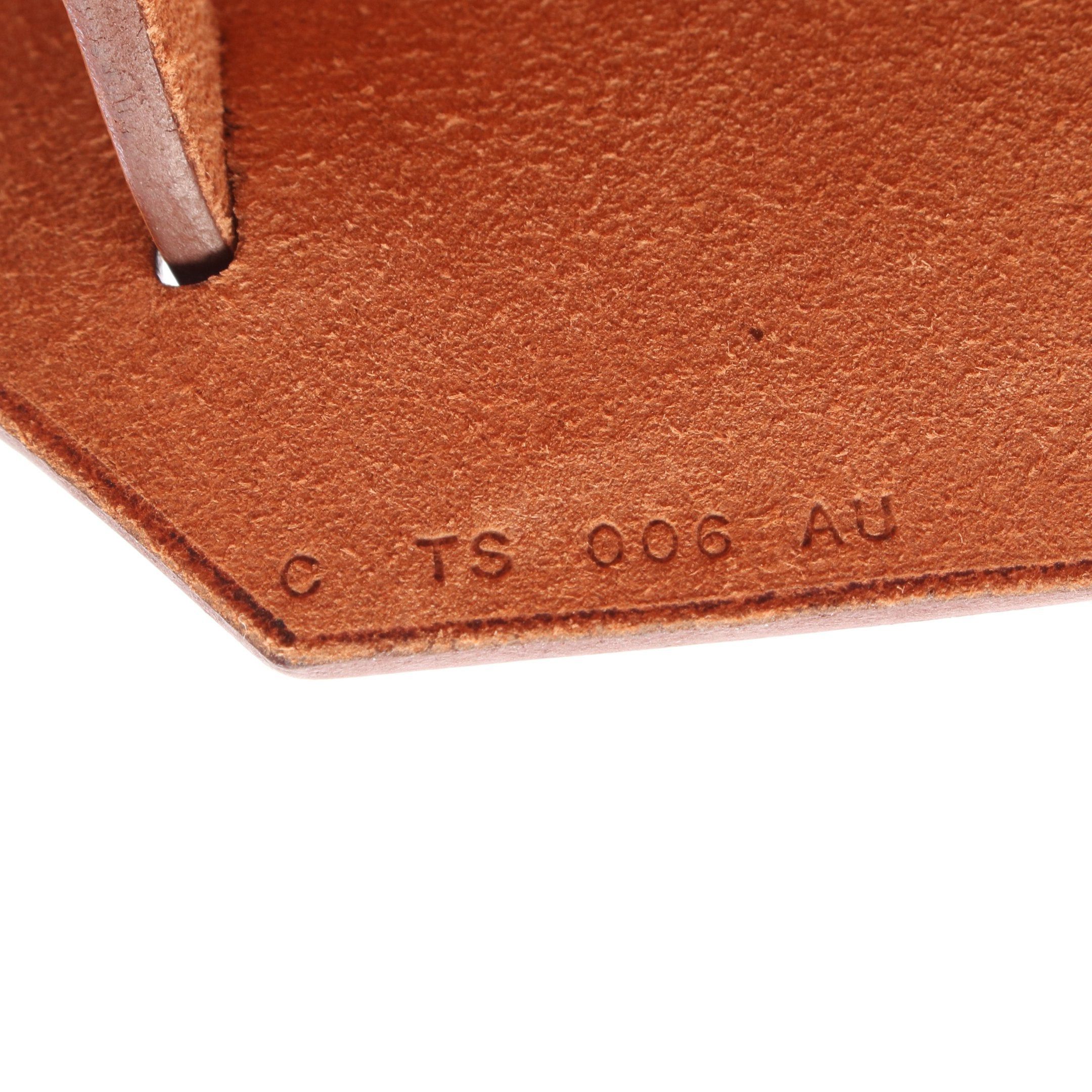 Hermes Hermes Herbag Zip Pm Handbag Toile Ash Leather Orange Brown Silver Hardware C Engraved Size ONE SIZE - 5 Thumbnail