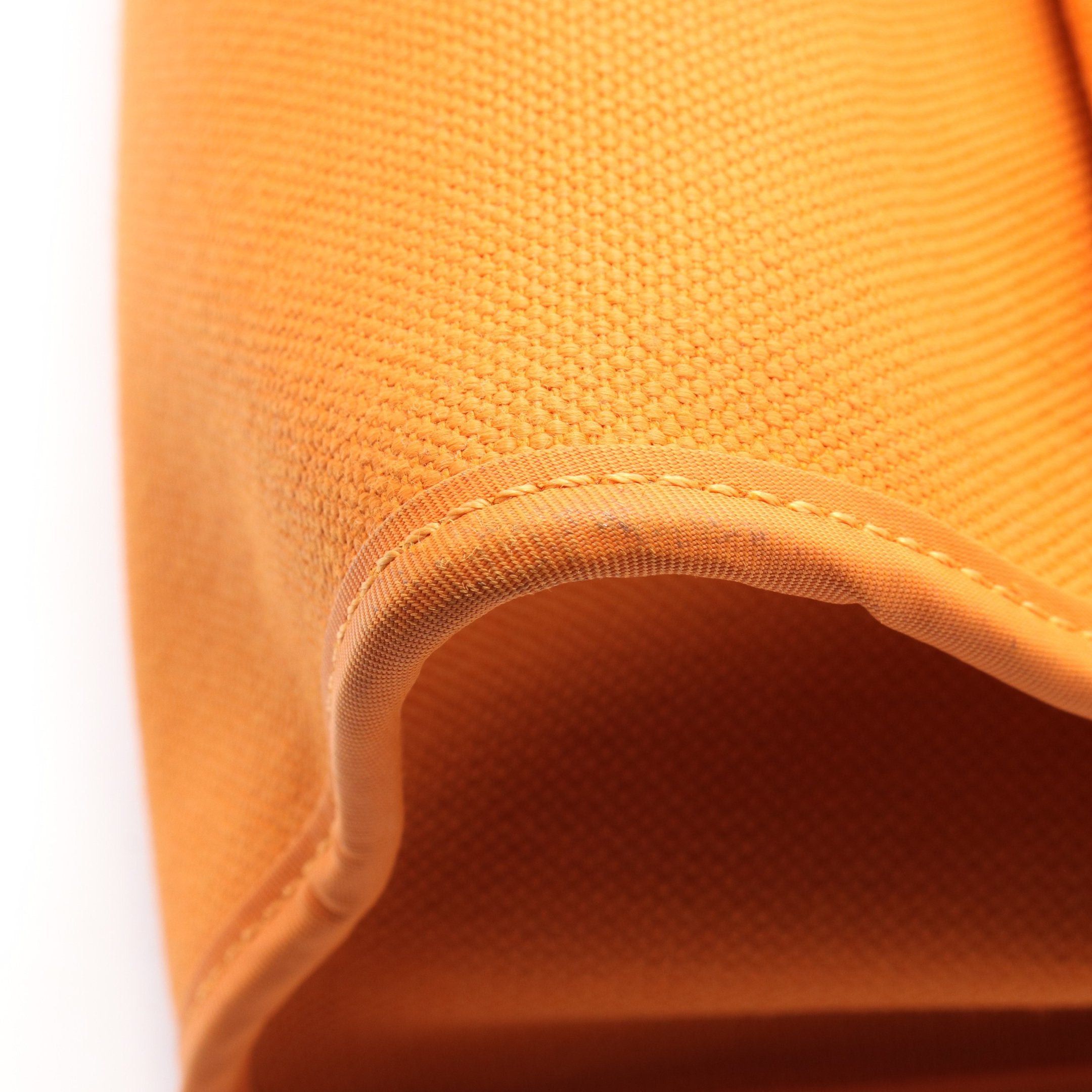 Hermes Hermes Herbag Zip Pm Handbag Toile Ash Leather Orange Brown Silver Hardware C Engraved Size ONE SIZE - 6 Thumbnail