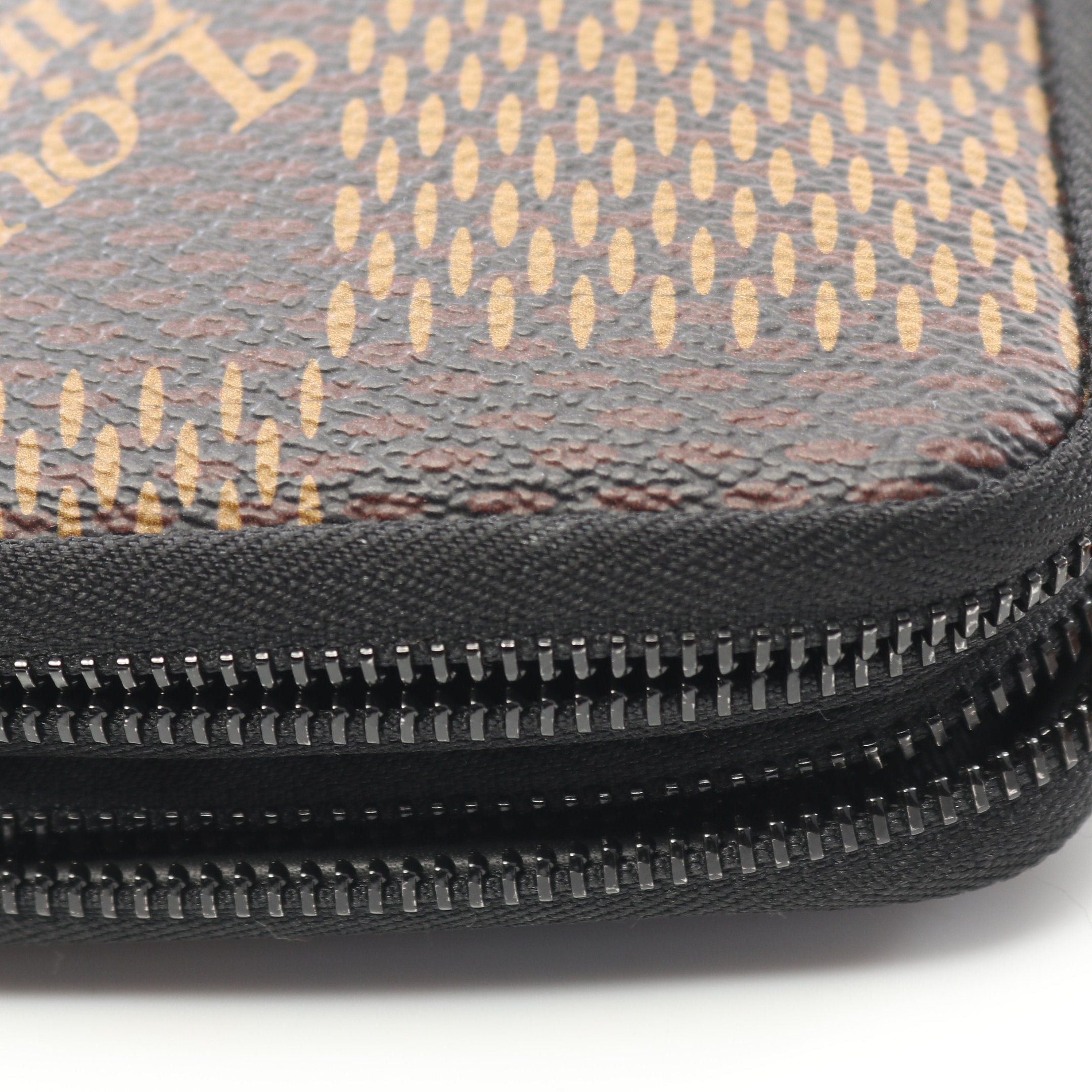 Louis Vuitton Louis Vuitton Louis Vuitton * Nigo Double Phone Pouch Shoulder Bag Leather Brown Multicolor Size ONE SIZE - 8 Thumbnail