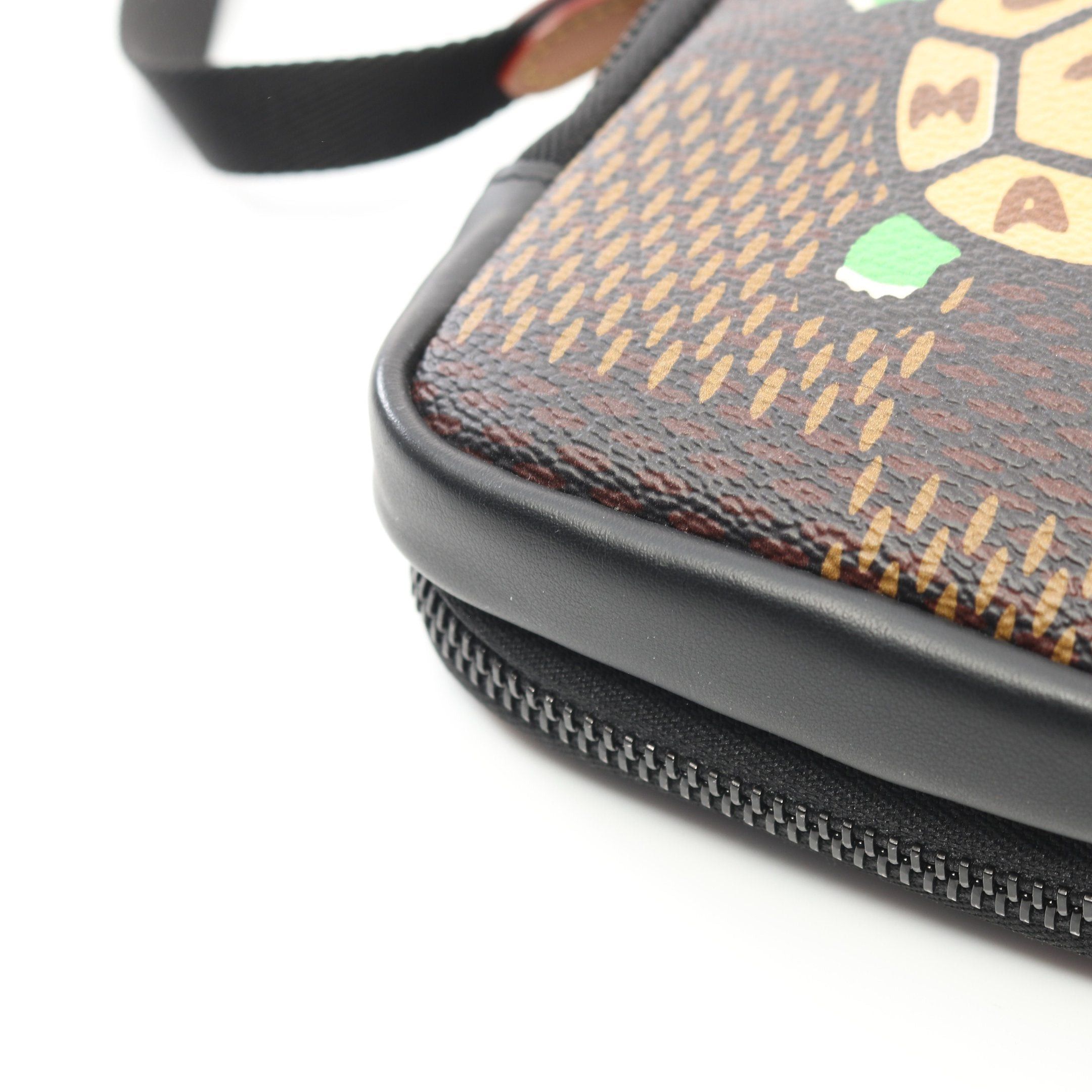 Louis Vuitton Louis Vuitton Louis Vuitton * Nigo Double Phone Pouch Shoulder Bag Leather Brown Multicolor Size ONE SIZE - 6 Thumbnail