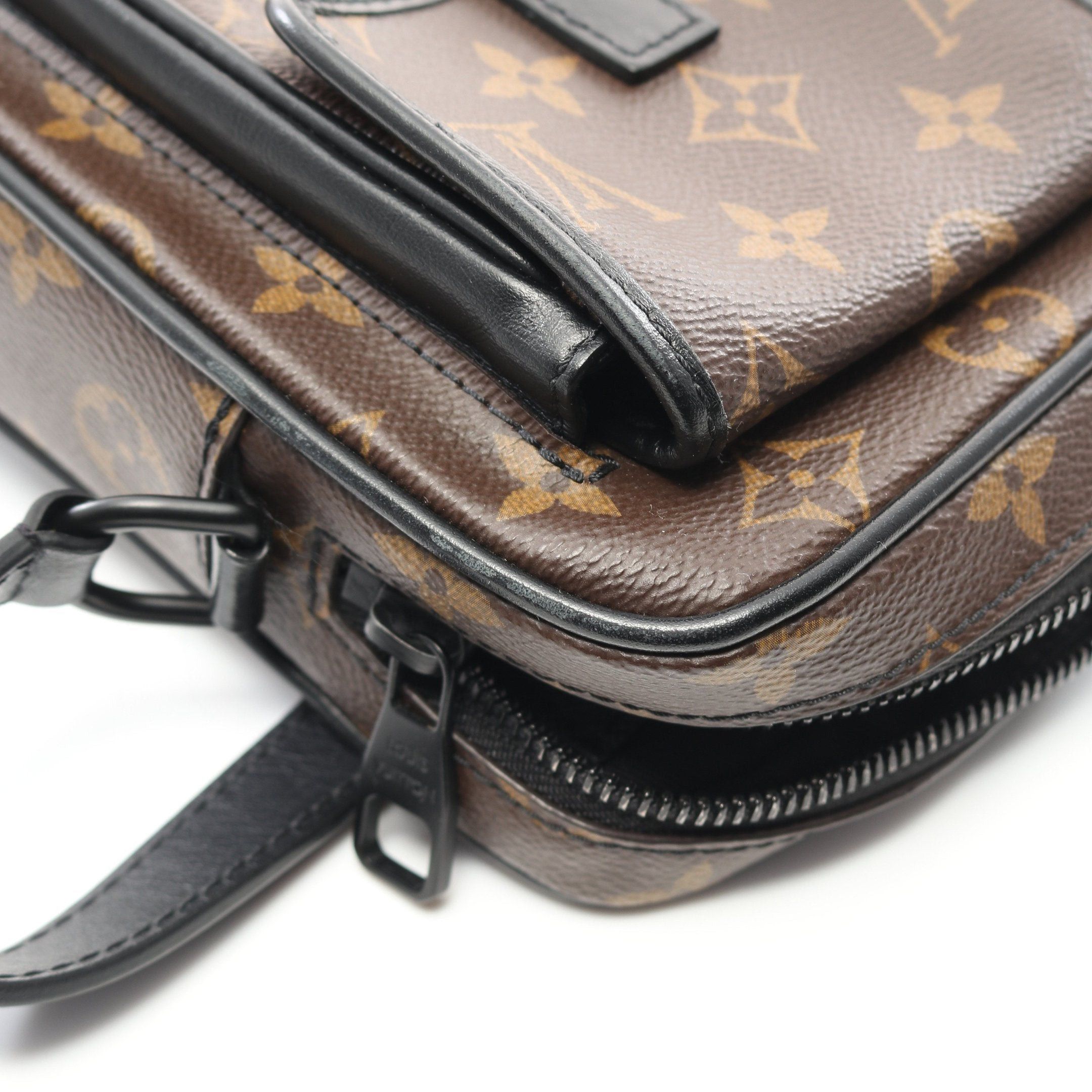 Louis Vuitton Louis Vuitton Christopher Wearable Wallet Monogram Macassar Shoulder Bag Leather Brown Black Size ONE SIZE - 8 Thumbnail