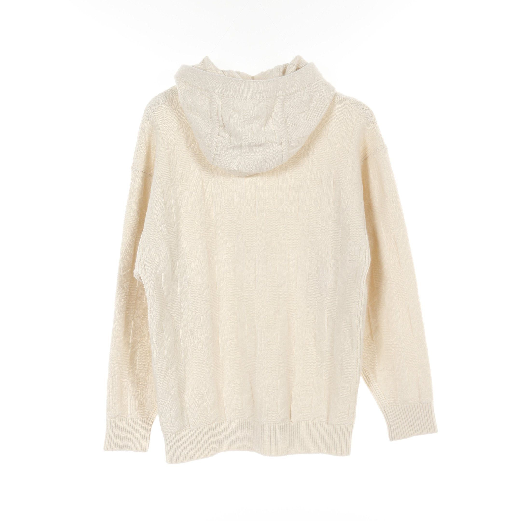 Hermes Hermes H Logo Pullover Hoodie All-Over Pattern Wool Ivory Size ONE SIZE - 2 Thumbnail