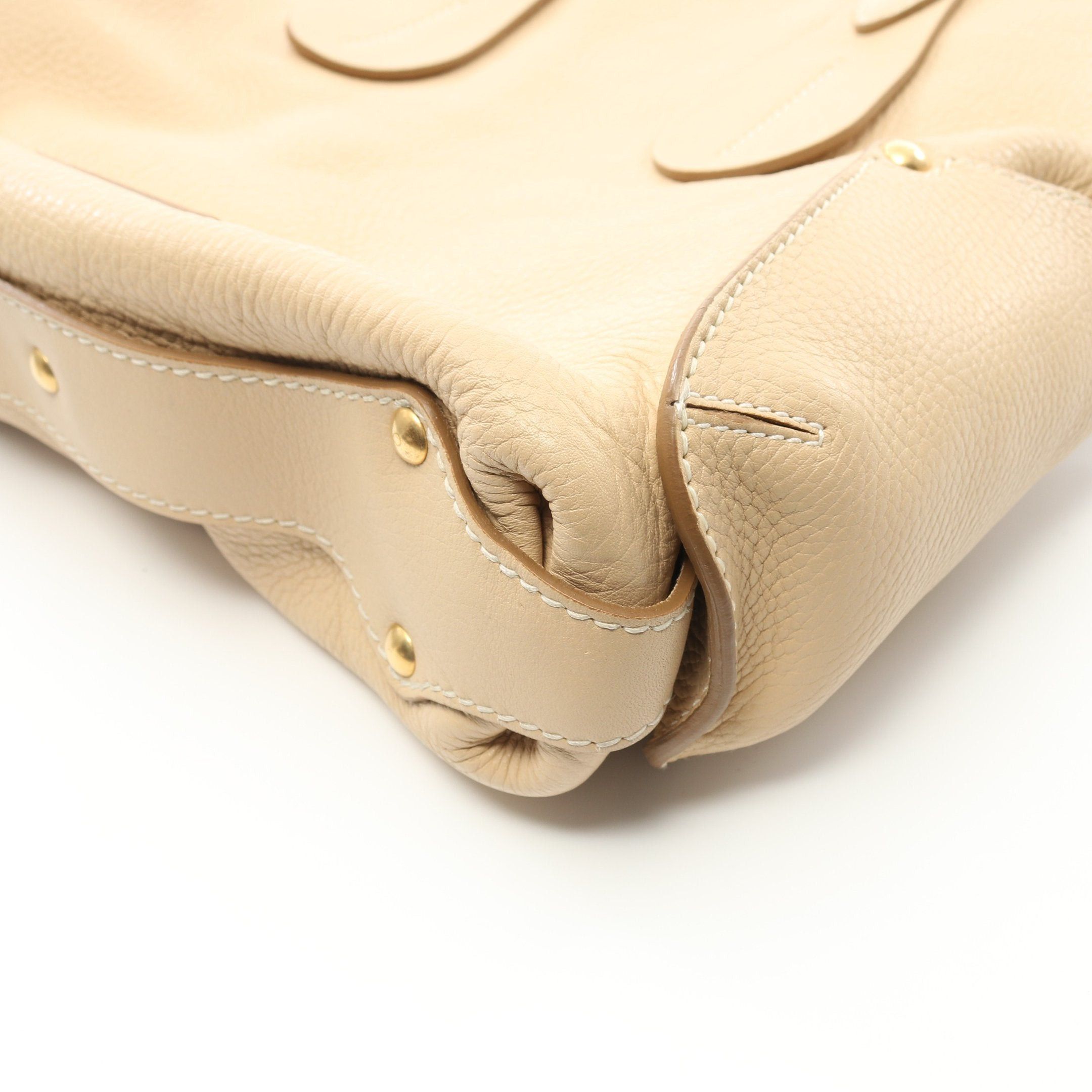 Salvatore Ferragamo Salvatore Ferragamo Shoulder Bag Tote Leather Beige Logo Size ONE SIZE - 5 Thumbnail