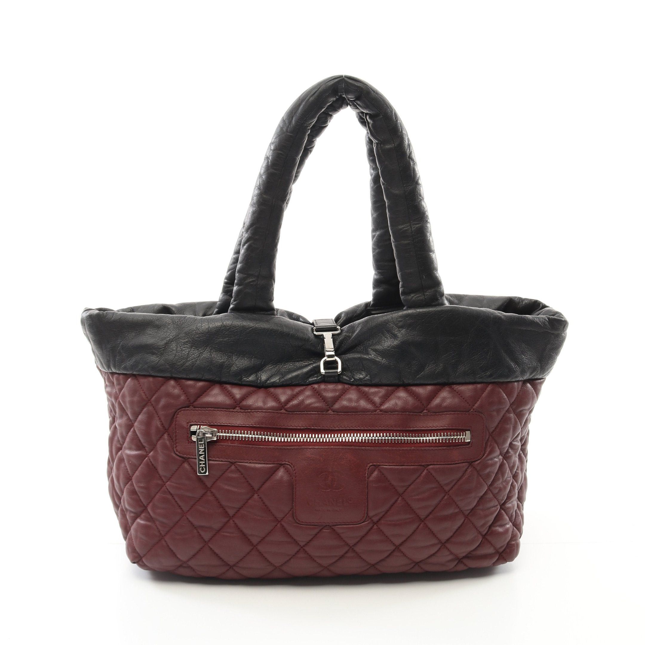 Chanel Chanel Coco Coon Handbag Tote Bag Lambskin Black Silver Hardware Reversible Size ONE SIZE - 6 Thumbnail