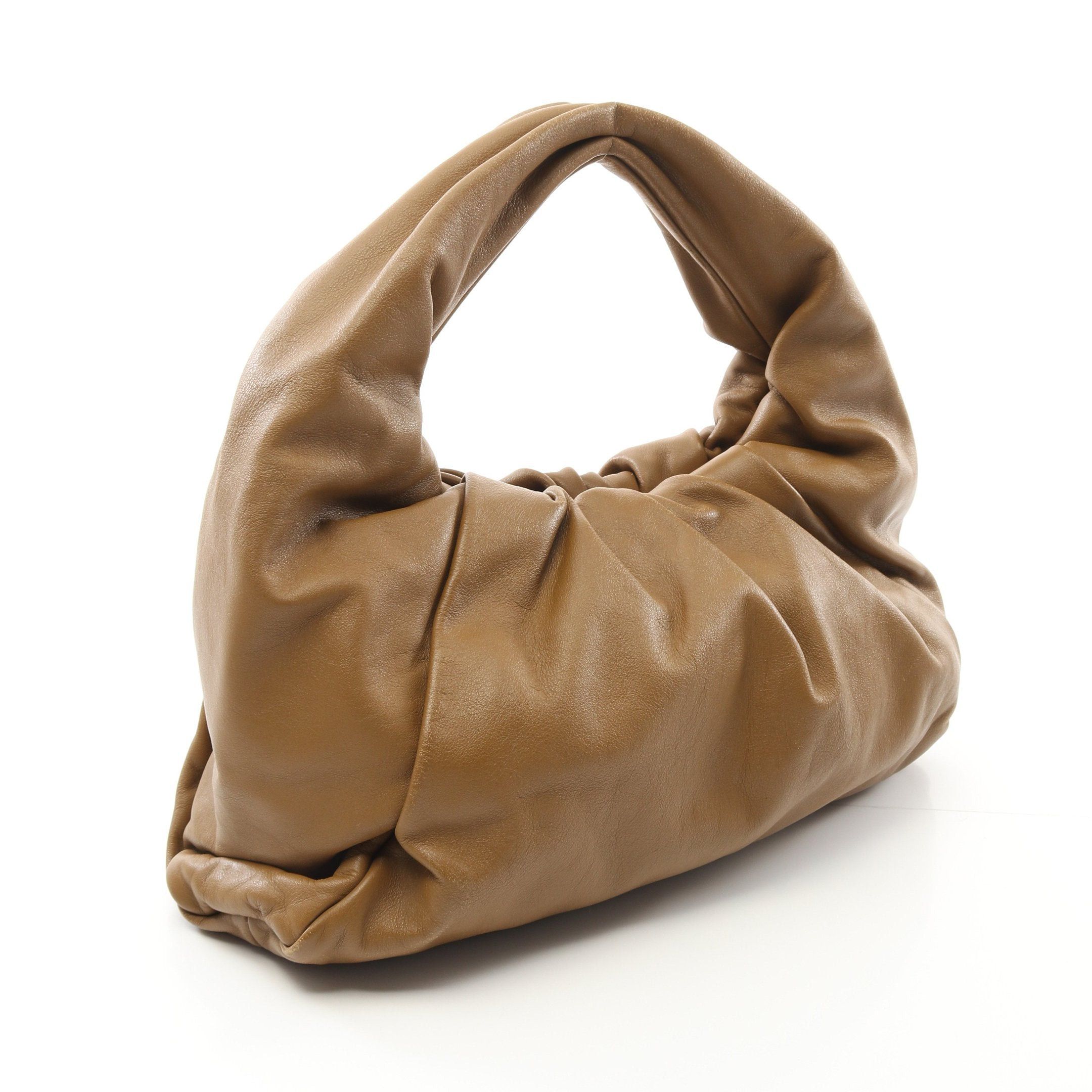 Bottega Veneta Bottega Veneta The Shoulder Pouch Handbag Leather Yellow Brown Size ONE SIZE - 2 Thumbnail
