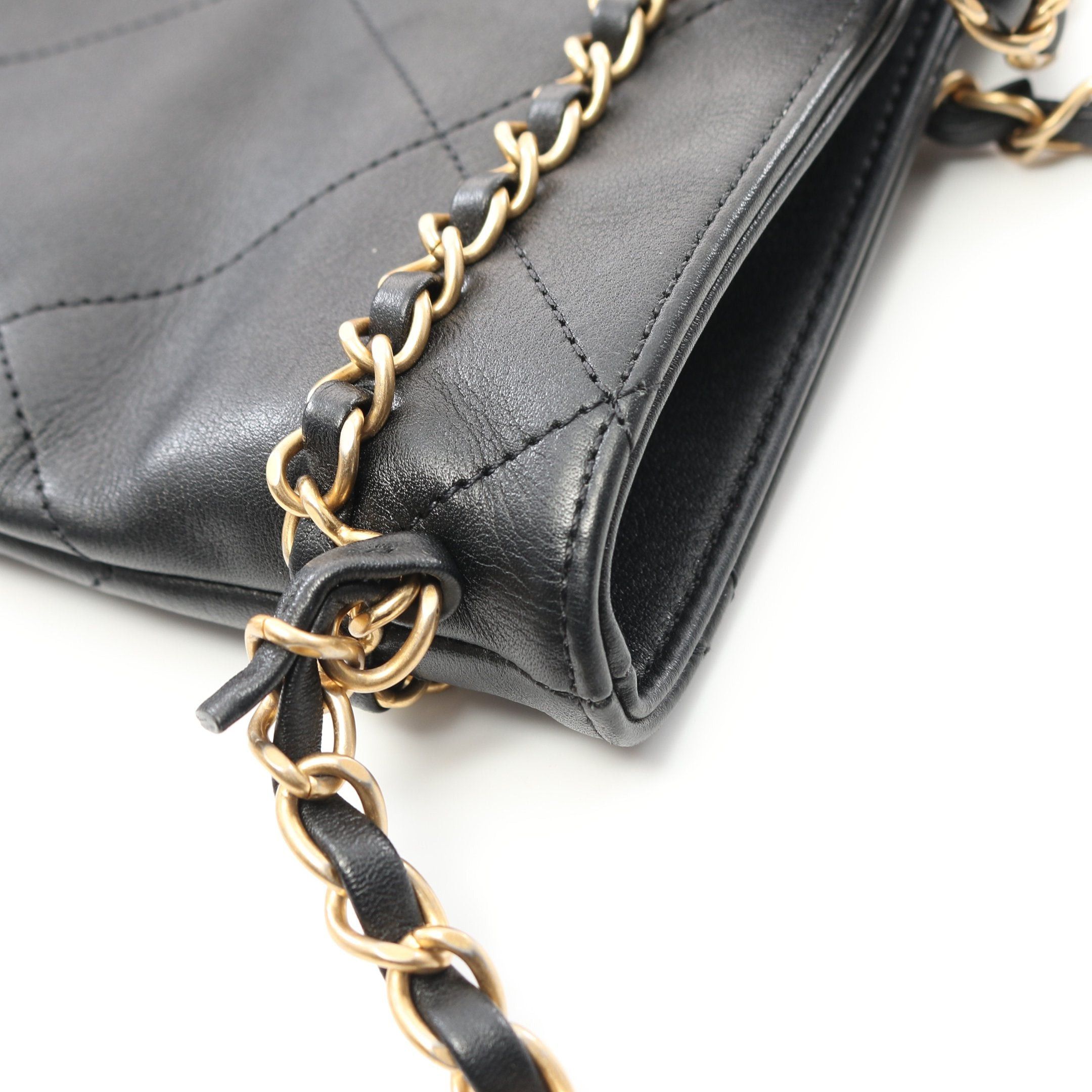 Chanel Chanel Coco Mark Chain Shoulder Bag Tote Leather Black Gold Hardware Size ONE SIZE - 7 Thumbnail