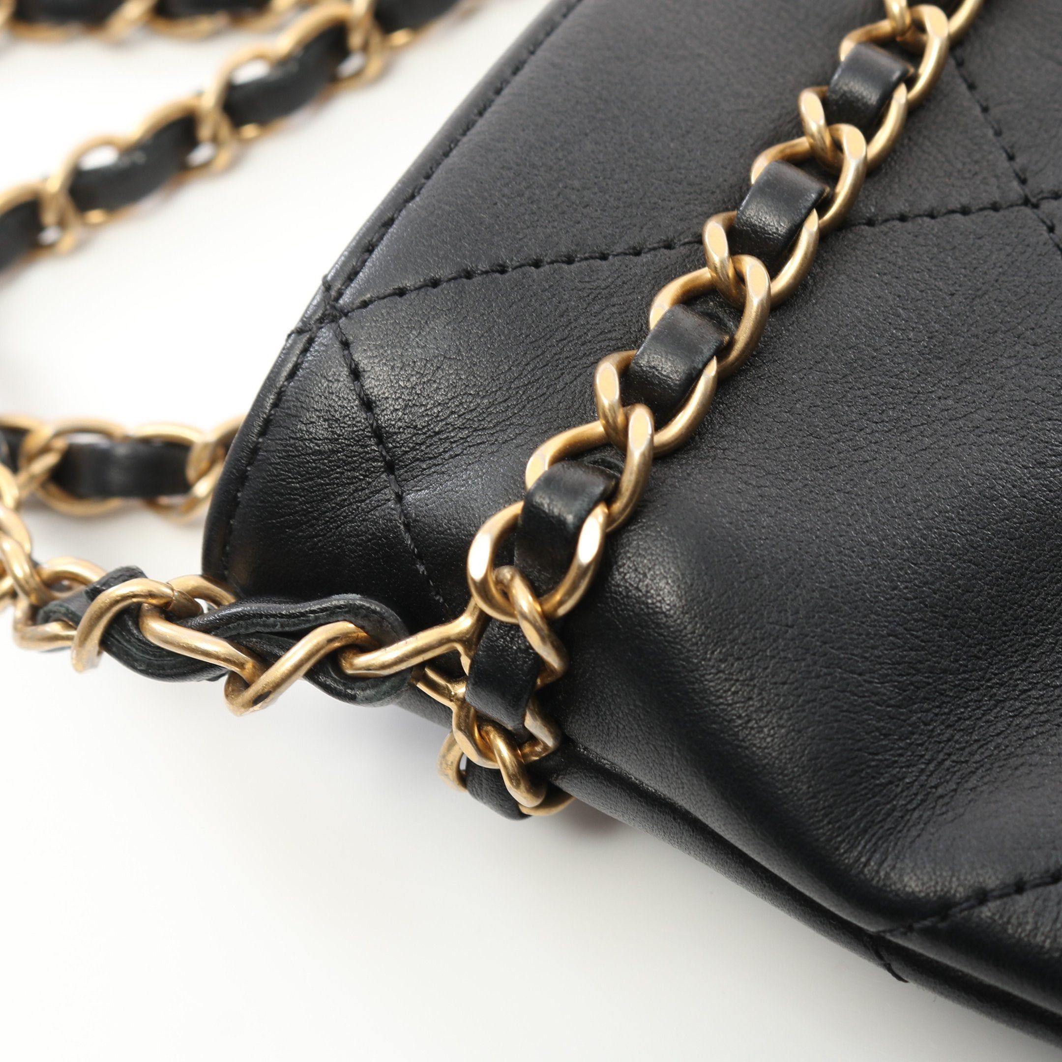 Chanel Chanel Coco Mark Chain Shoulder Bag Tote Leather Black Gold Hardware Size ONE SIZE - 9 Thumbnail
