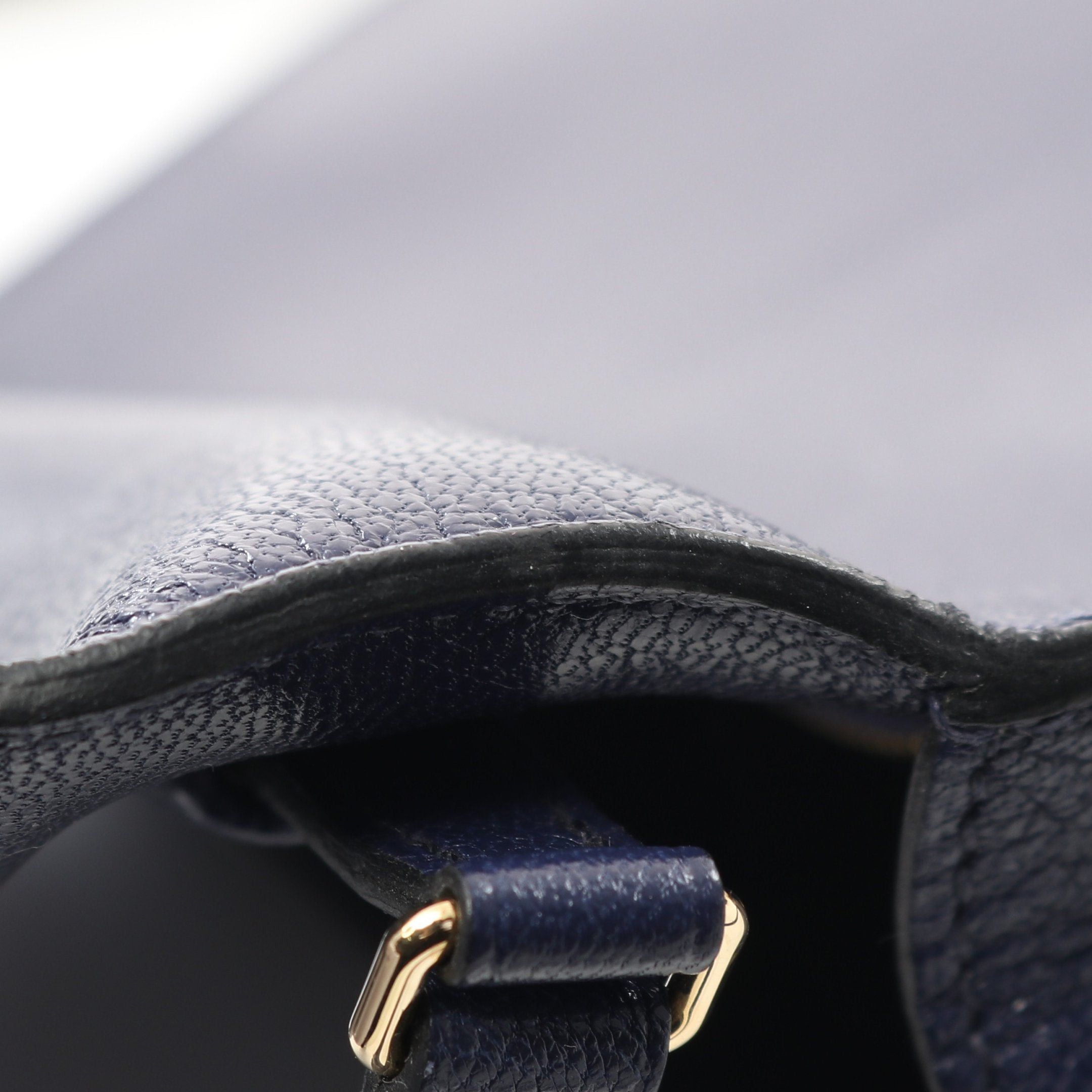 Hermes Hermes Cinematic Too Go Shoulder Bag Chevre Dark Blue Gold Hardware D Stamp Size ONE SIZE - 8 Thumbnail