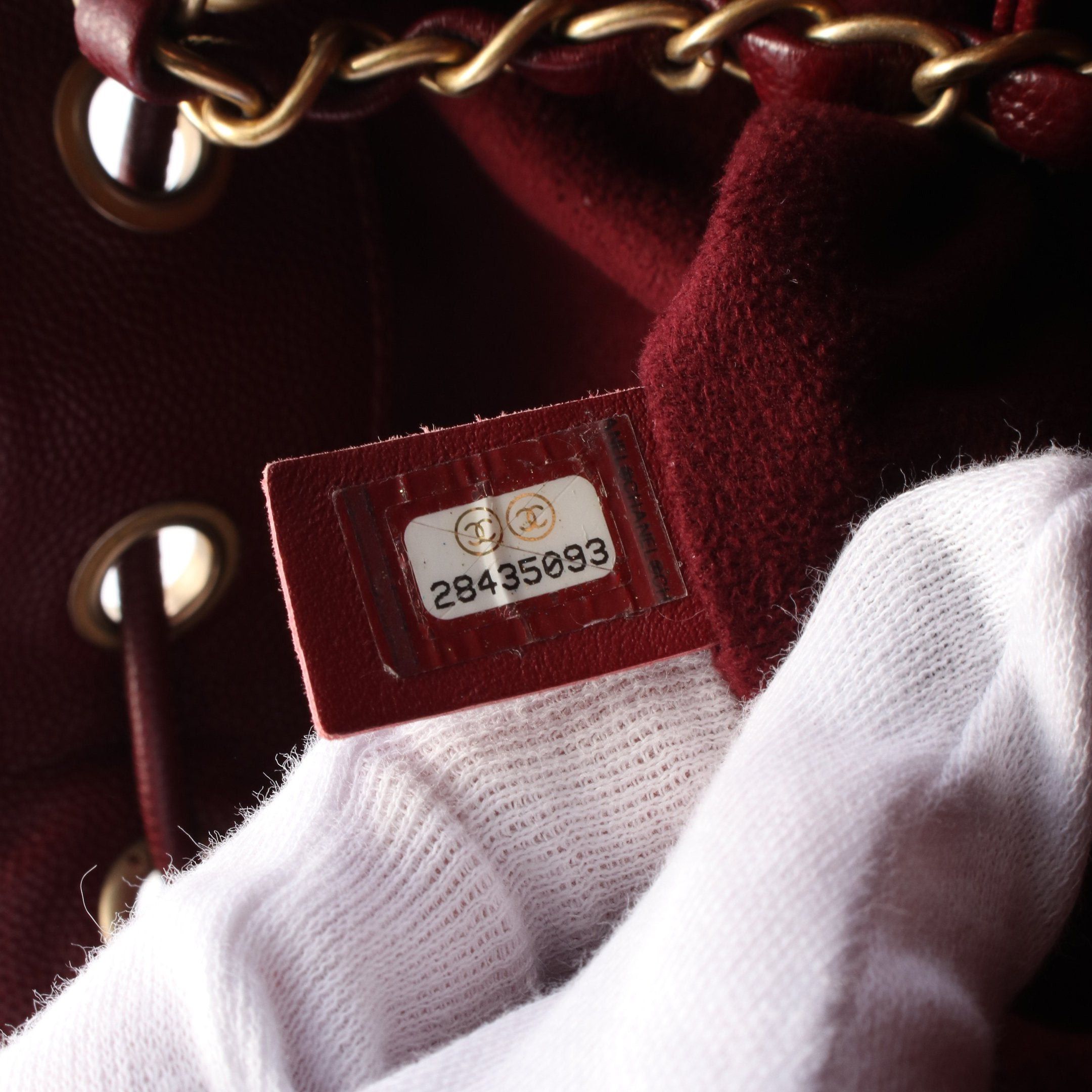 Chanel Chanel Deauville Chain Shoulder Bag Caviar Skin Bordeaux Gold Hardware Studs Purse Size ONE SIZE - 5 Thumbnail