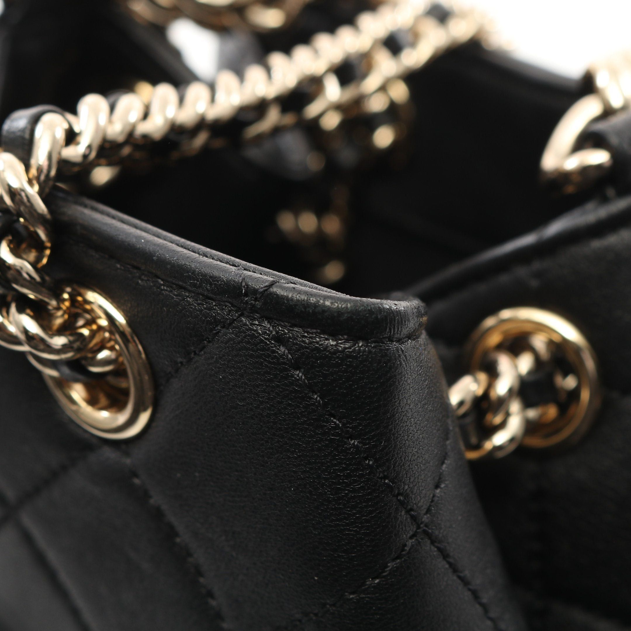 Chanel Chanel Matelasse Studs Coco Mark Backpack Rucksack Leather Black Gold Hardware Purse Size ONE SIZE - 9 Thumbnail