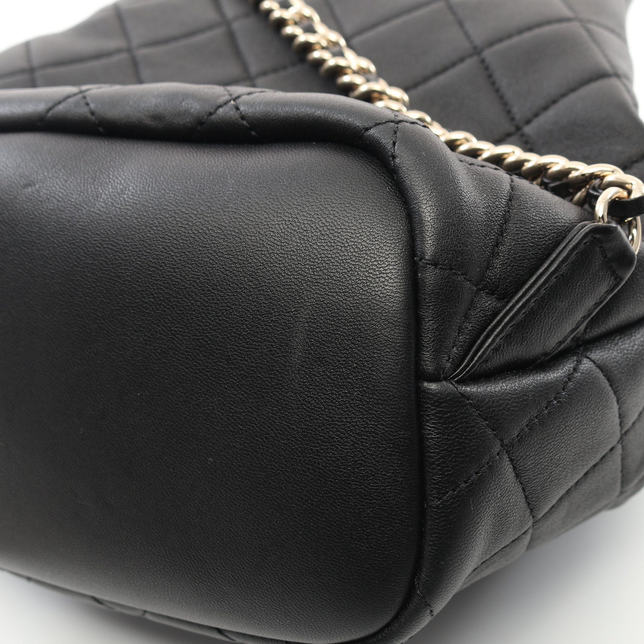 Chanel Chanel Matelasse Studs Coco Mark Backpack Rucksack Leather Black Gold Hardware Purse Size ONE SIZE - 6 Thumbnail
