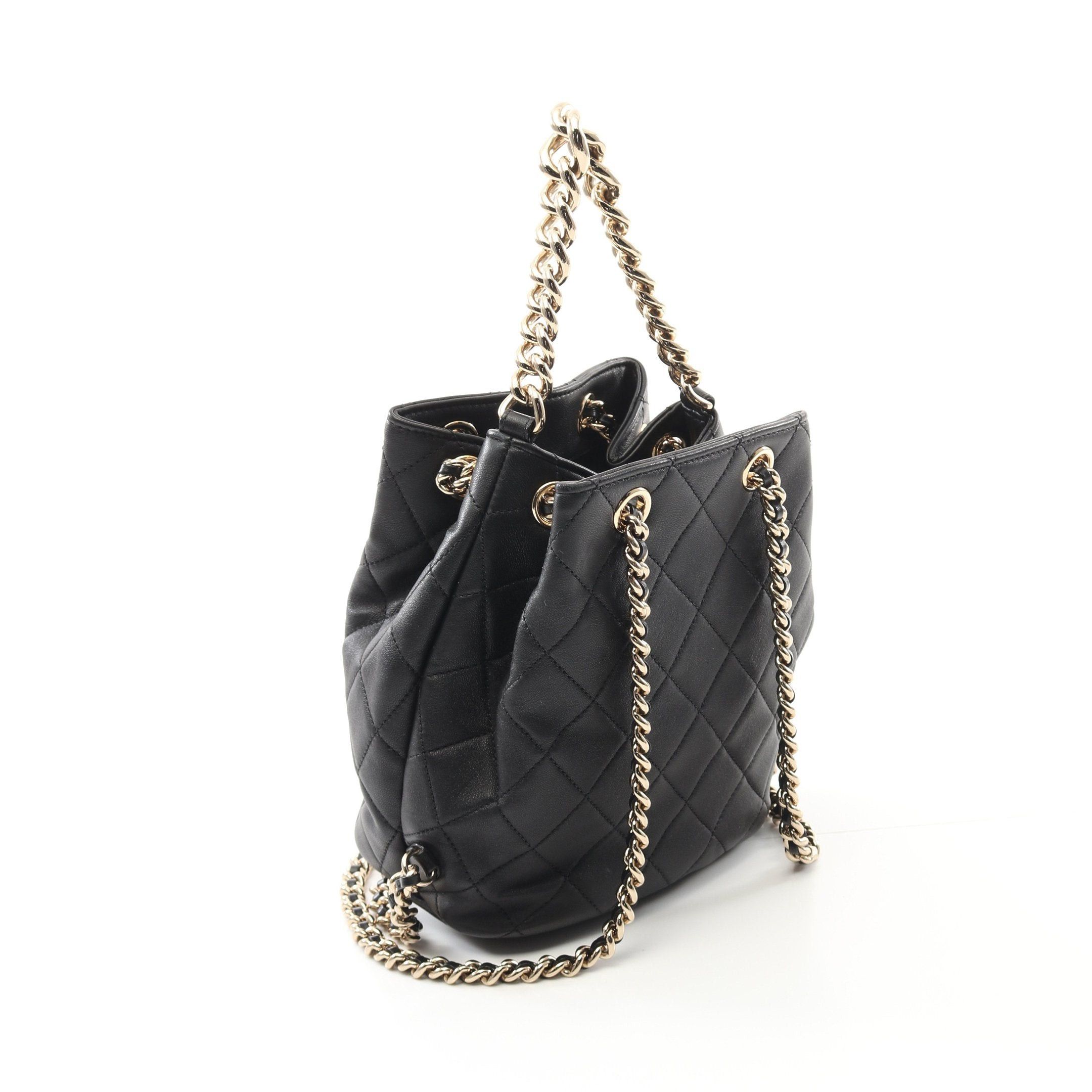 Chanel Chanel Matelasse Studs Coco Mark Backpack Rucksack Leather Black Gold Hardware Purse Size ONE SIZE - 2 Thumbnail
