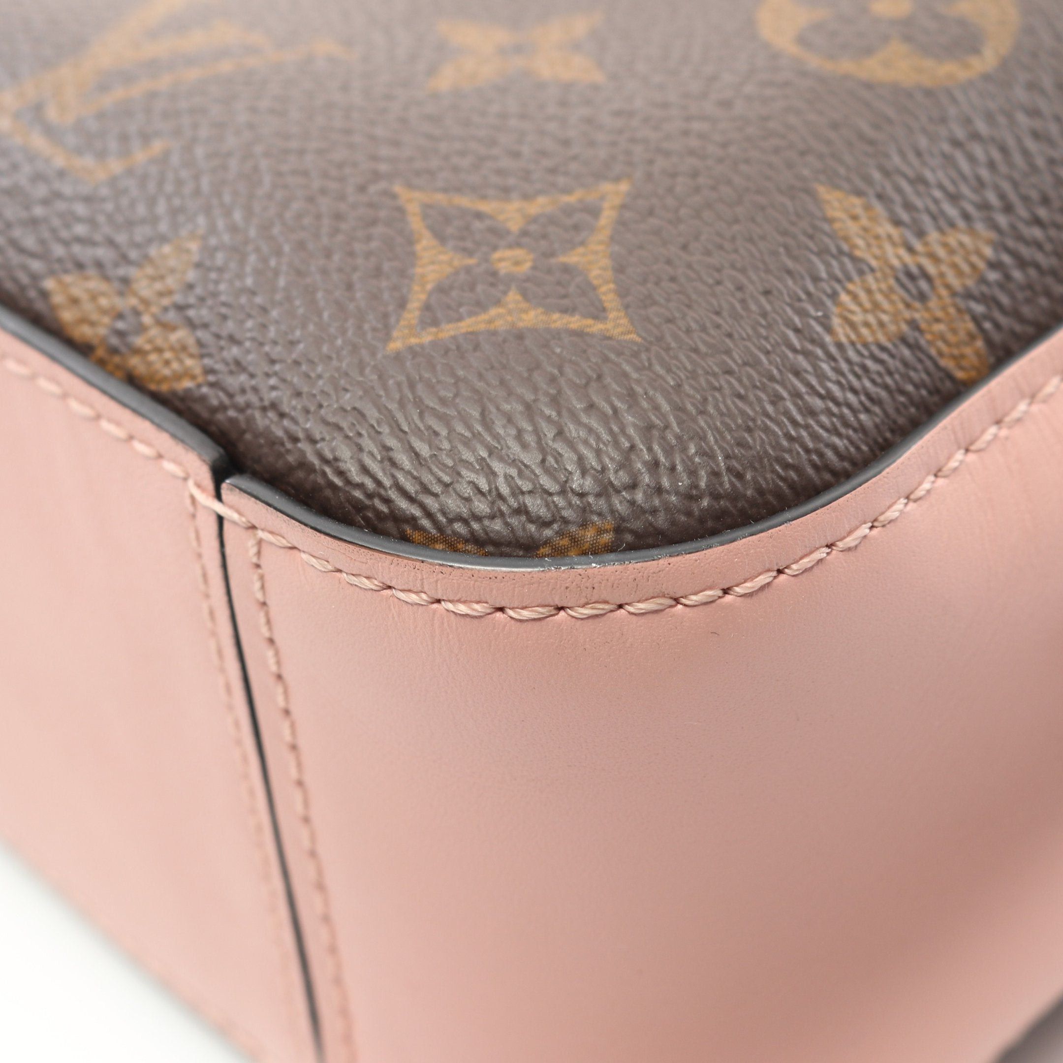 Louis Vuitton Louis Vuitton Saintonge Monogram Rose Poodle Shoulder Bag Leather Brown Pink Size ONE SIZE - 6 Thumbnail